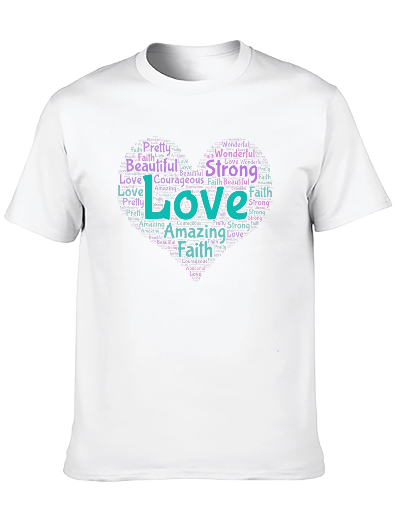 Love Heart Word Art T-Shirt