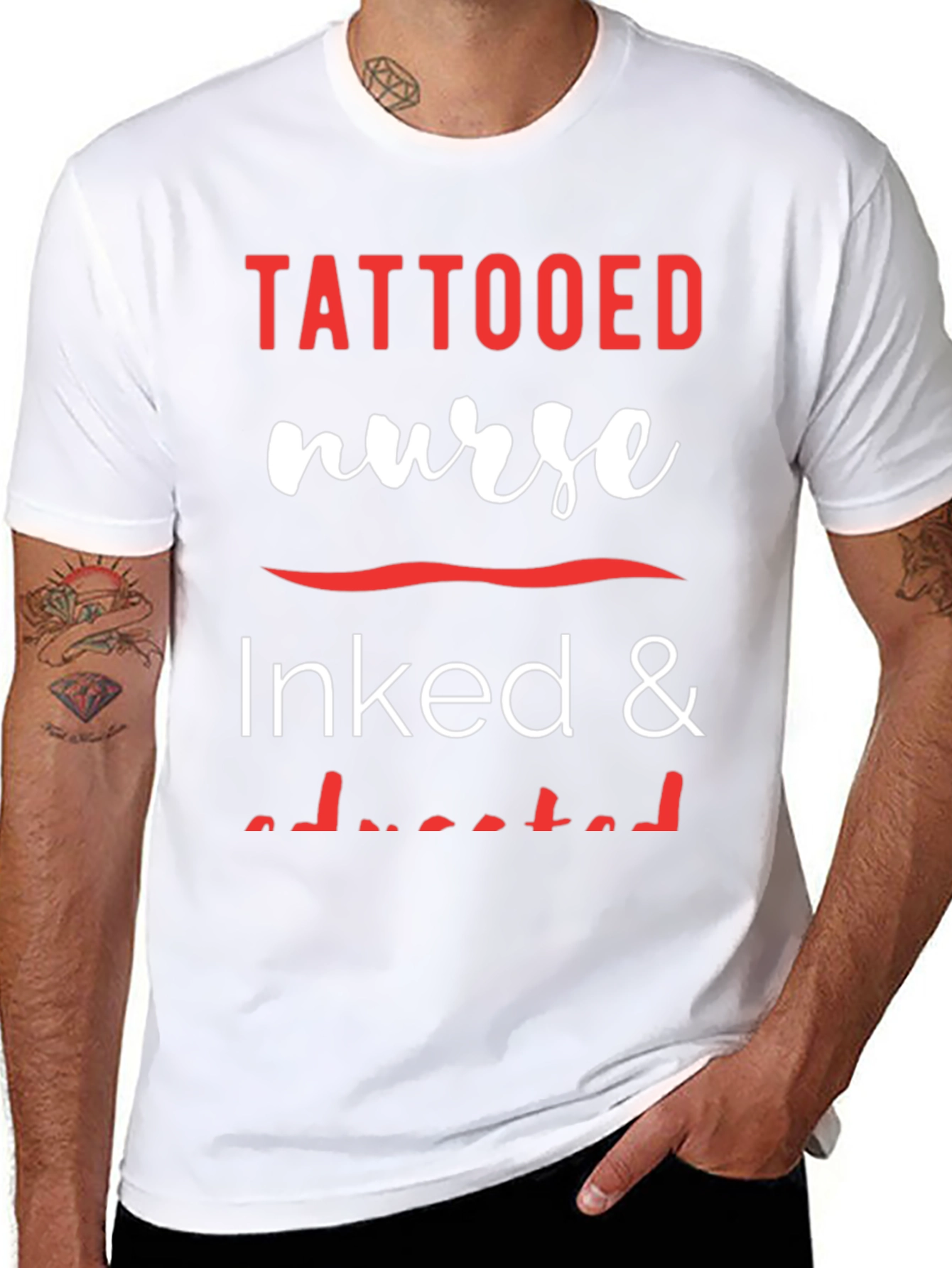 Tattooed Nurse Inked & Educated Graphic Tee