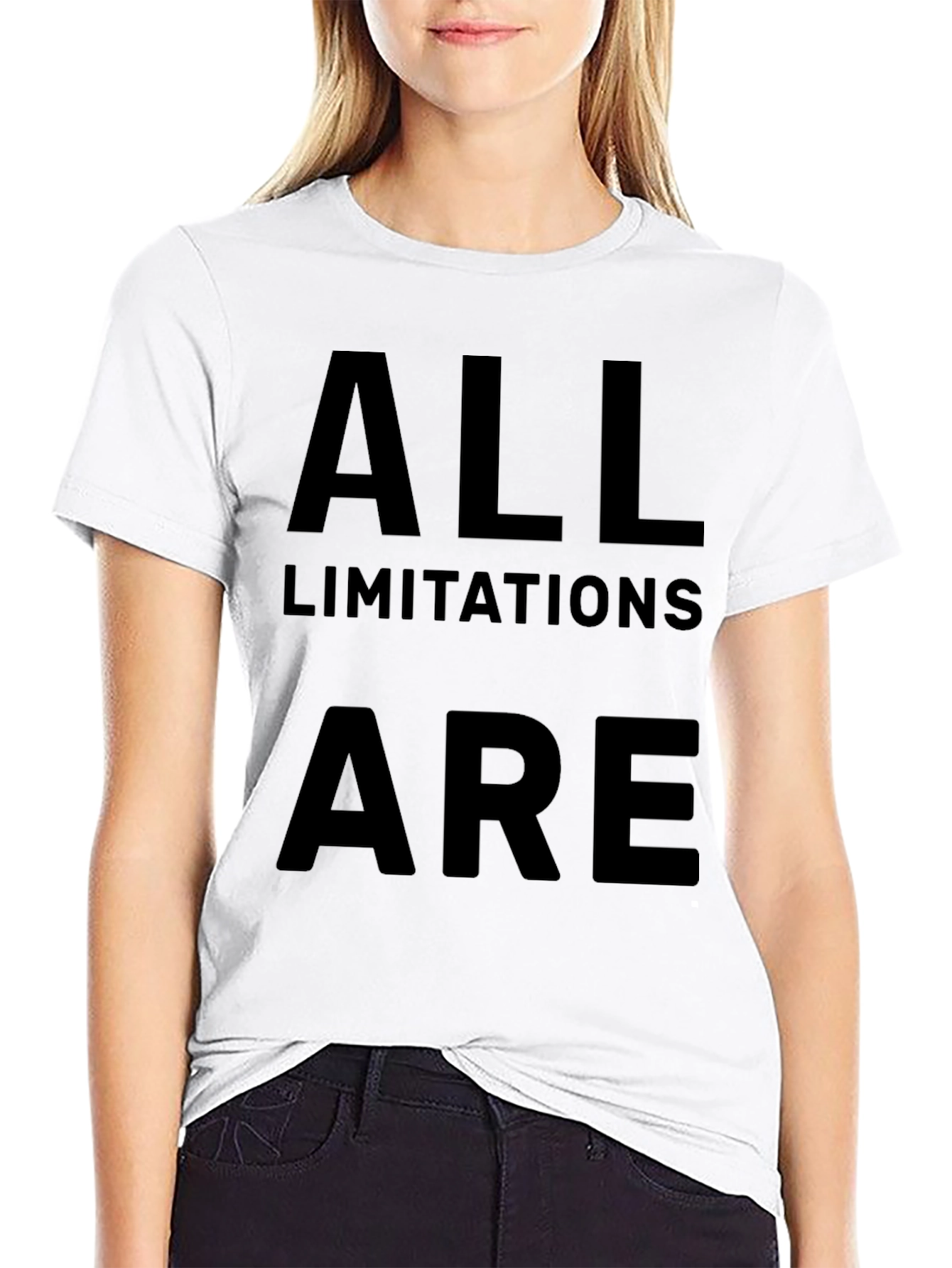 Inspirational Black T-Shirt - All Limitations Are