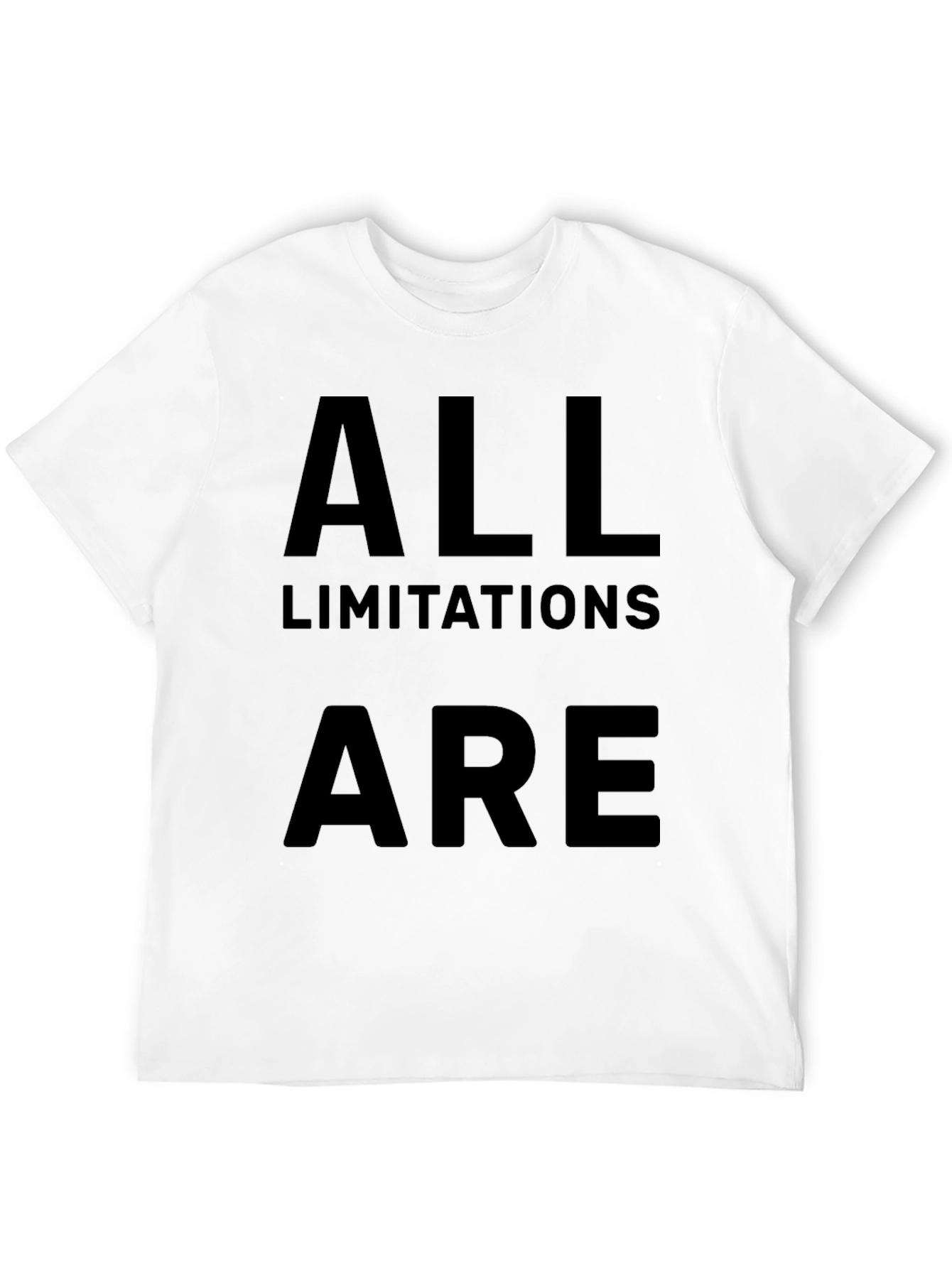 Inspirational Black T-Shirt - All Limitations Are