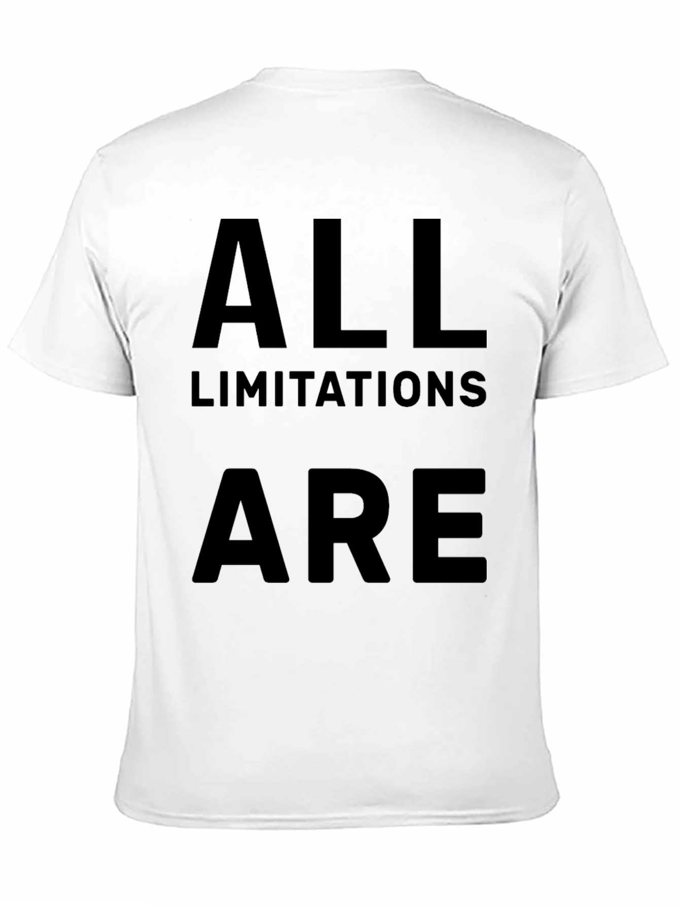 Inspirational Black T-Shirt - All Limitations Are