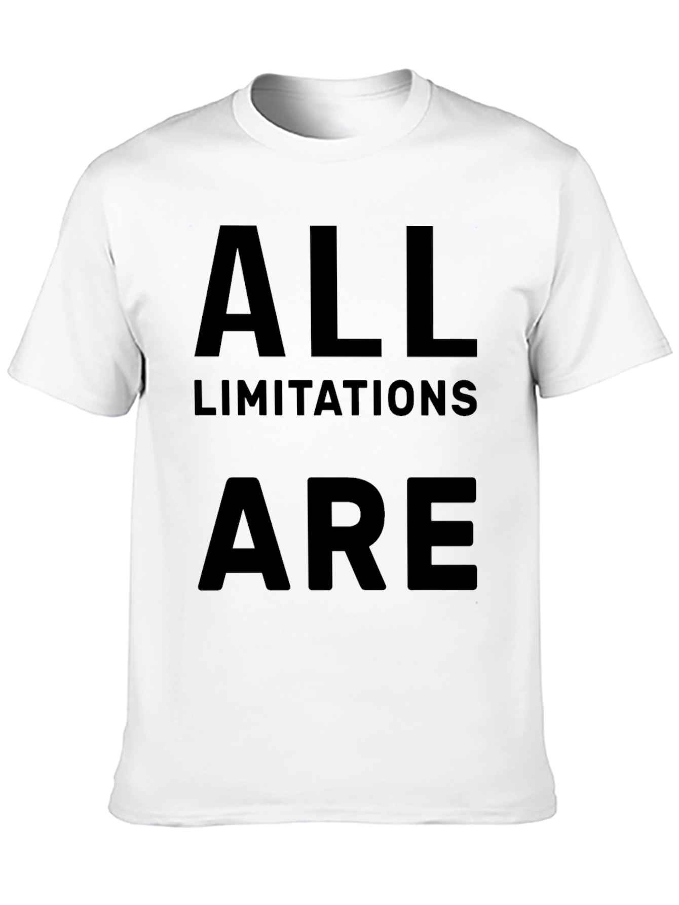 Inspirational Black T-Shirt - All Limitations Are