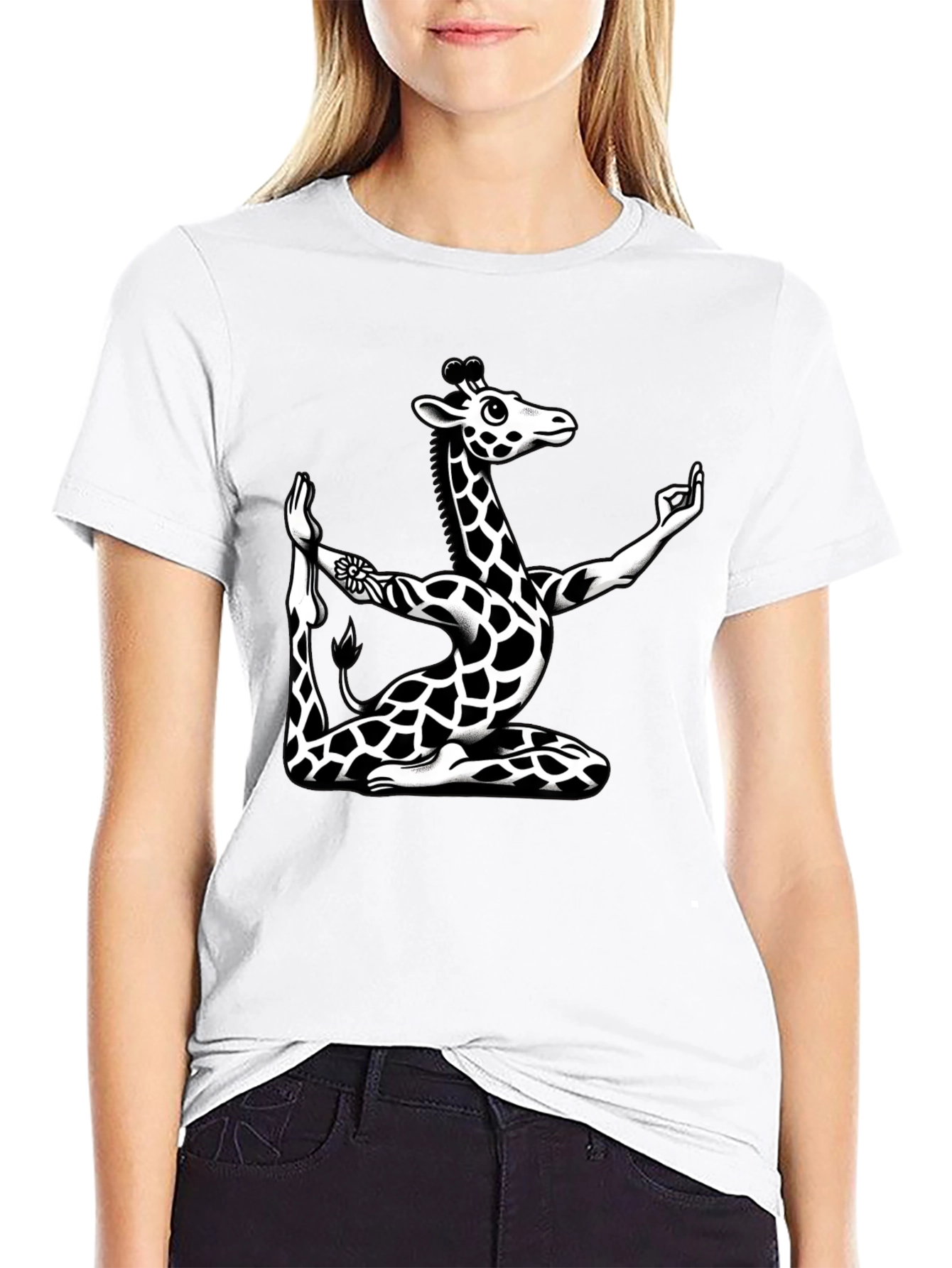 Yoga Giraffe Graphic Tee