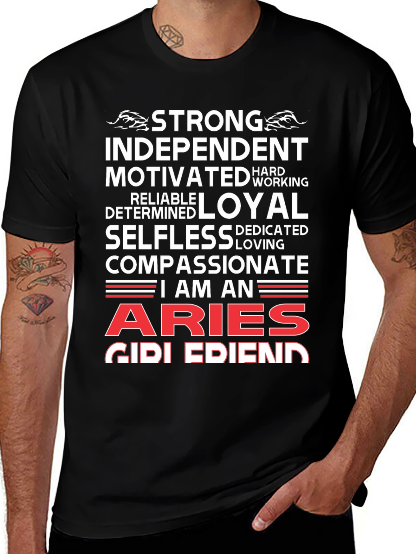 Strong Aries Zodiac Sign T-Shirt