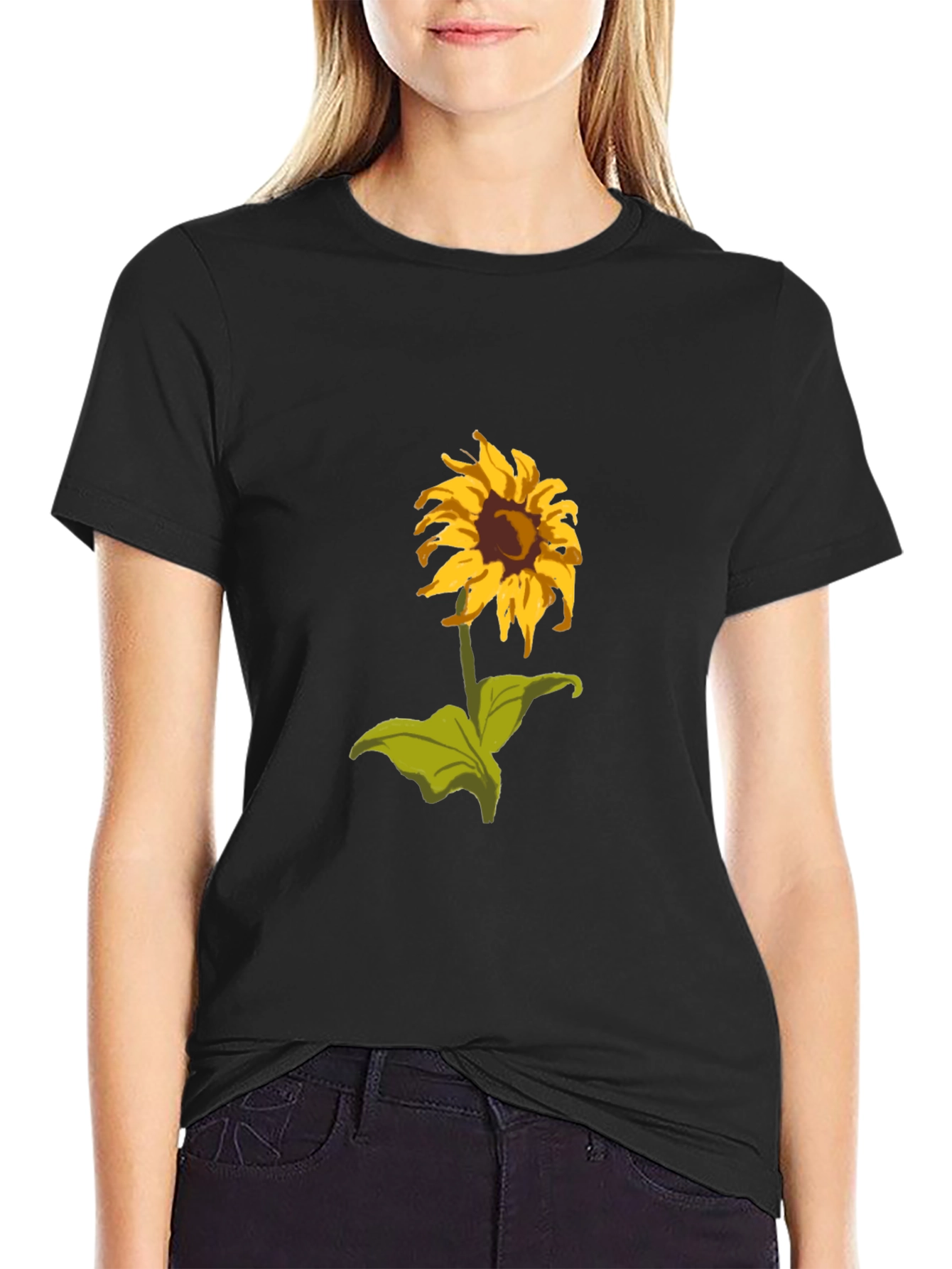 Sunflower Graphic T-Shirt - Black