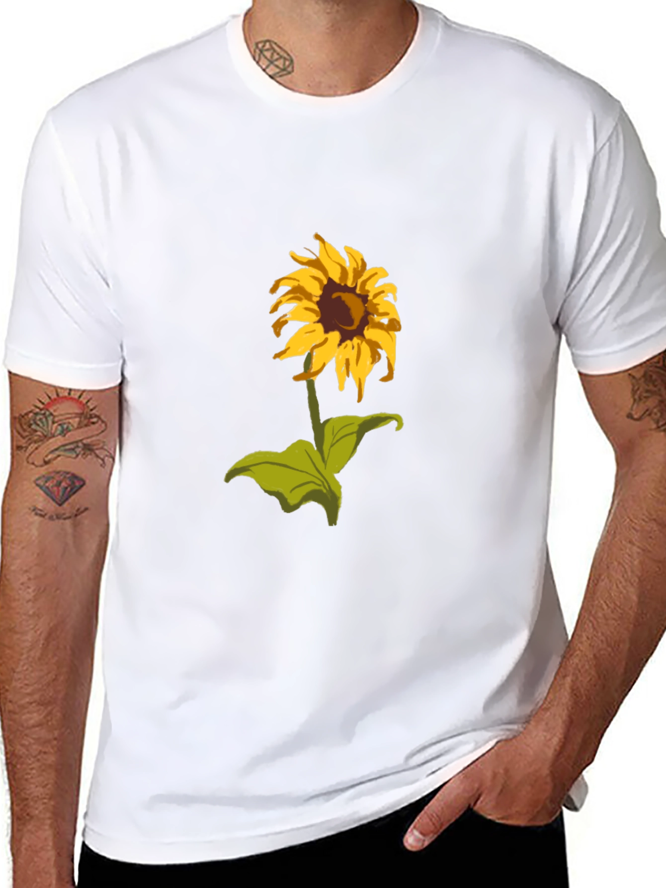 Sunflower Graphic T-Shirt - Black