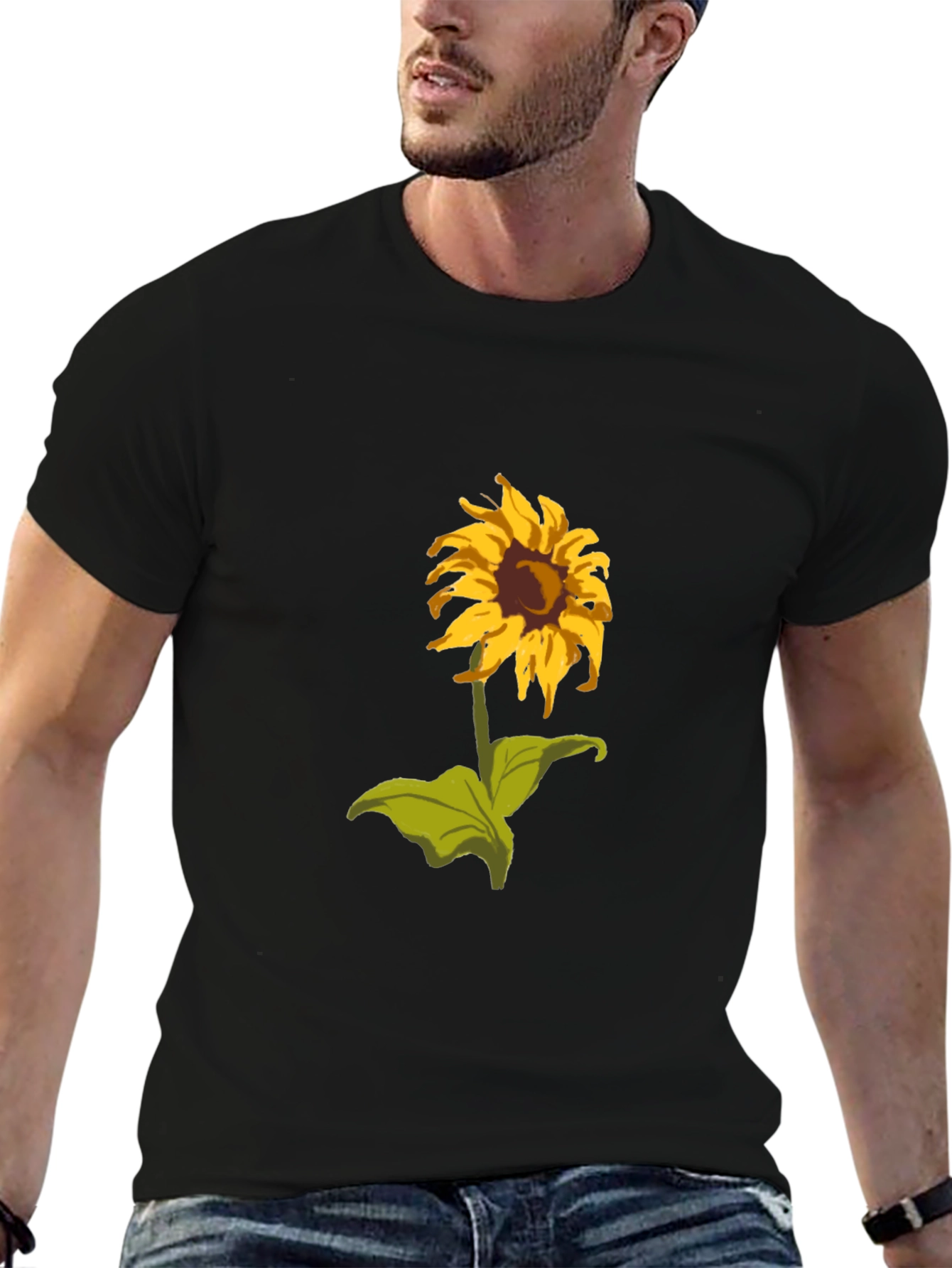 Sunflower Graphic T-Shirt - Black