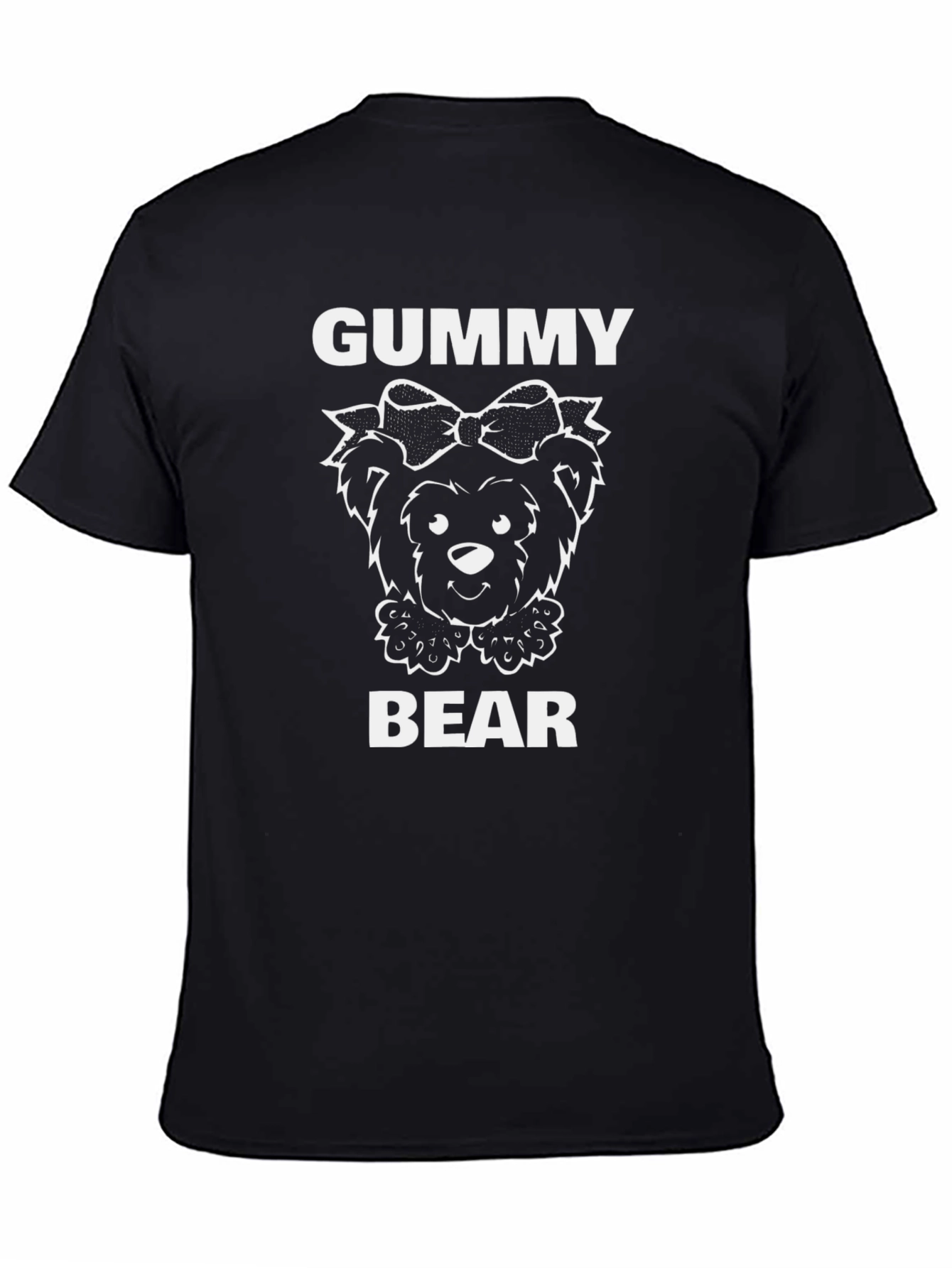 Gummy Bear Graphic Tee - Black Cotton T-Shirt