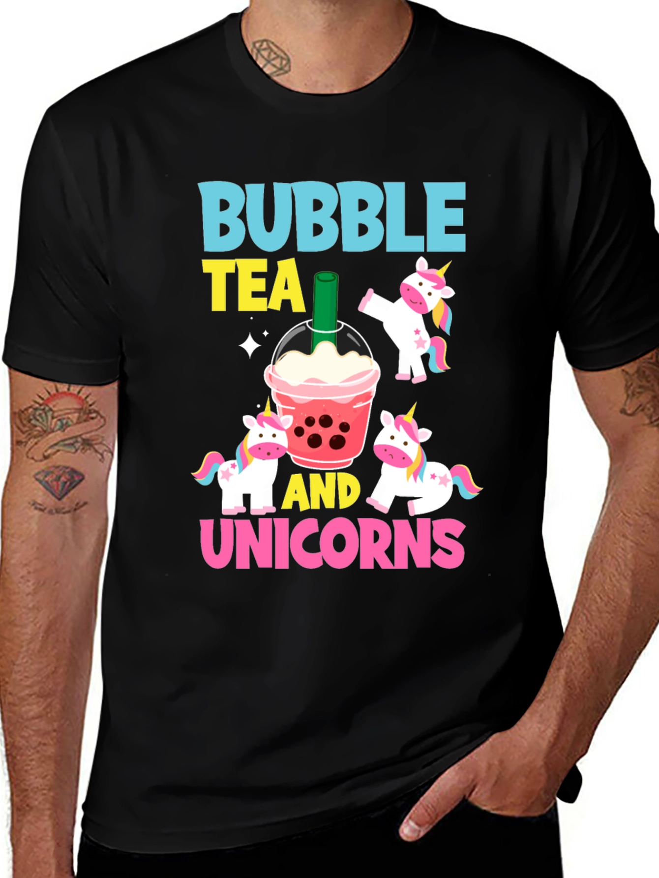 Bubble Tea & Unicorns Graphic Tee