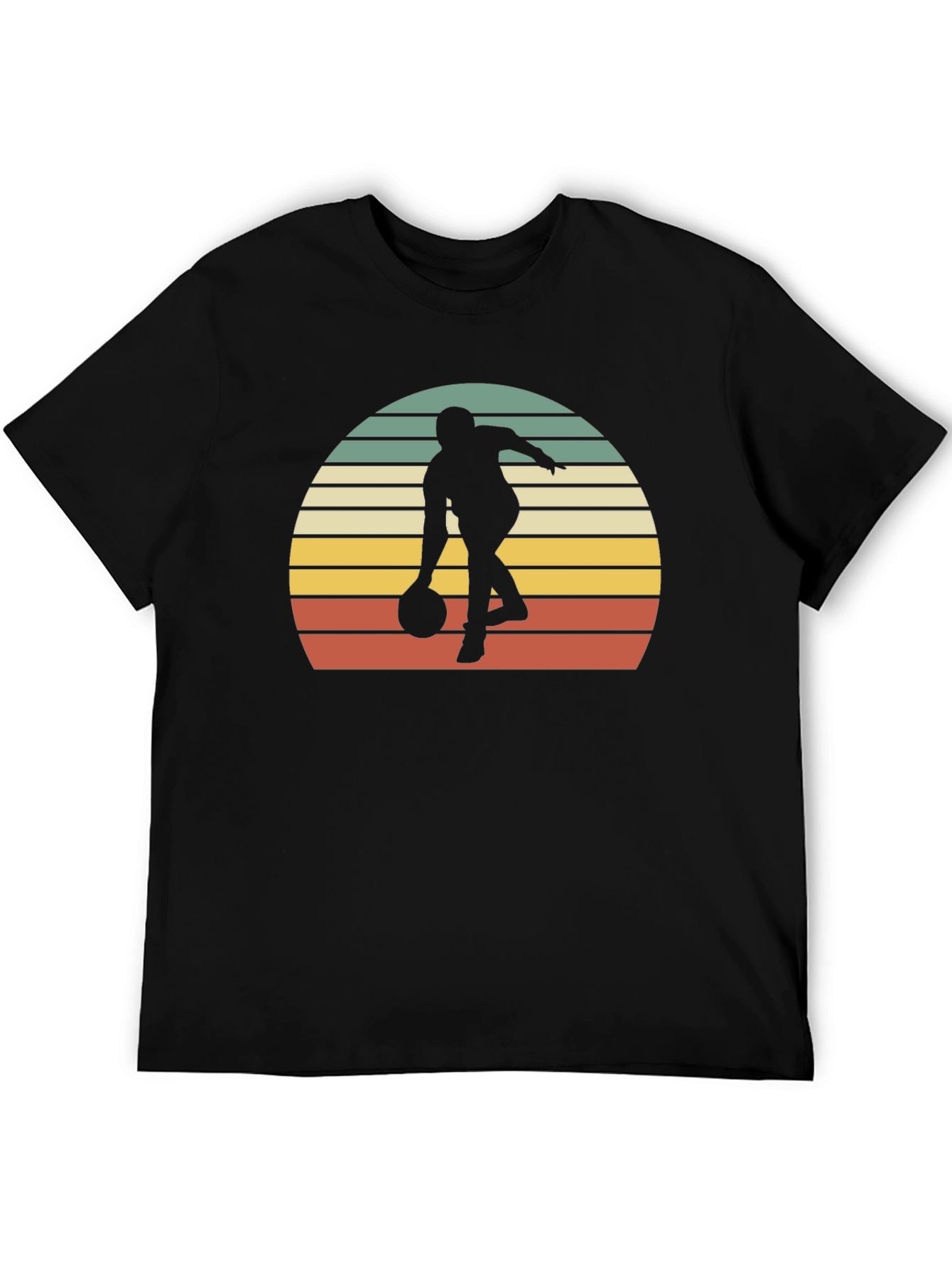 Retro Bowling Sunset Graphic T-Shirt
