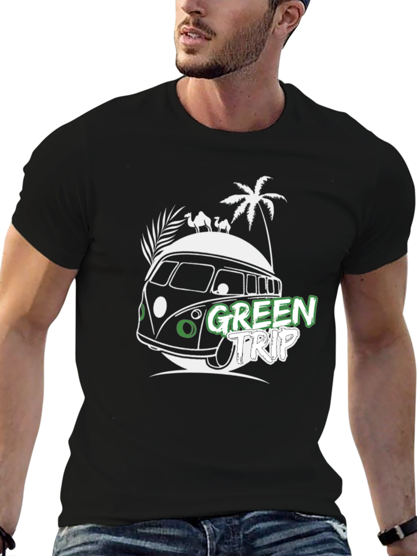 Green Trip VW Bus Graphic Tee