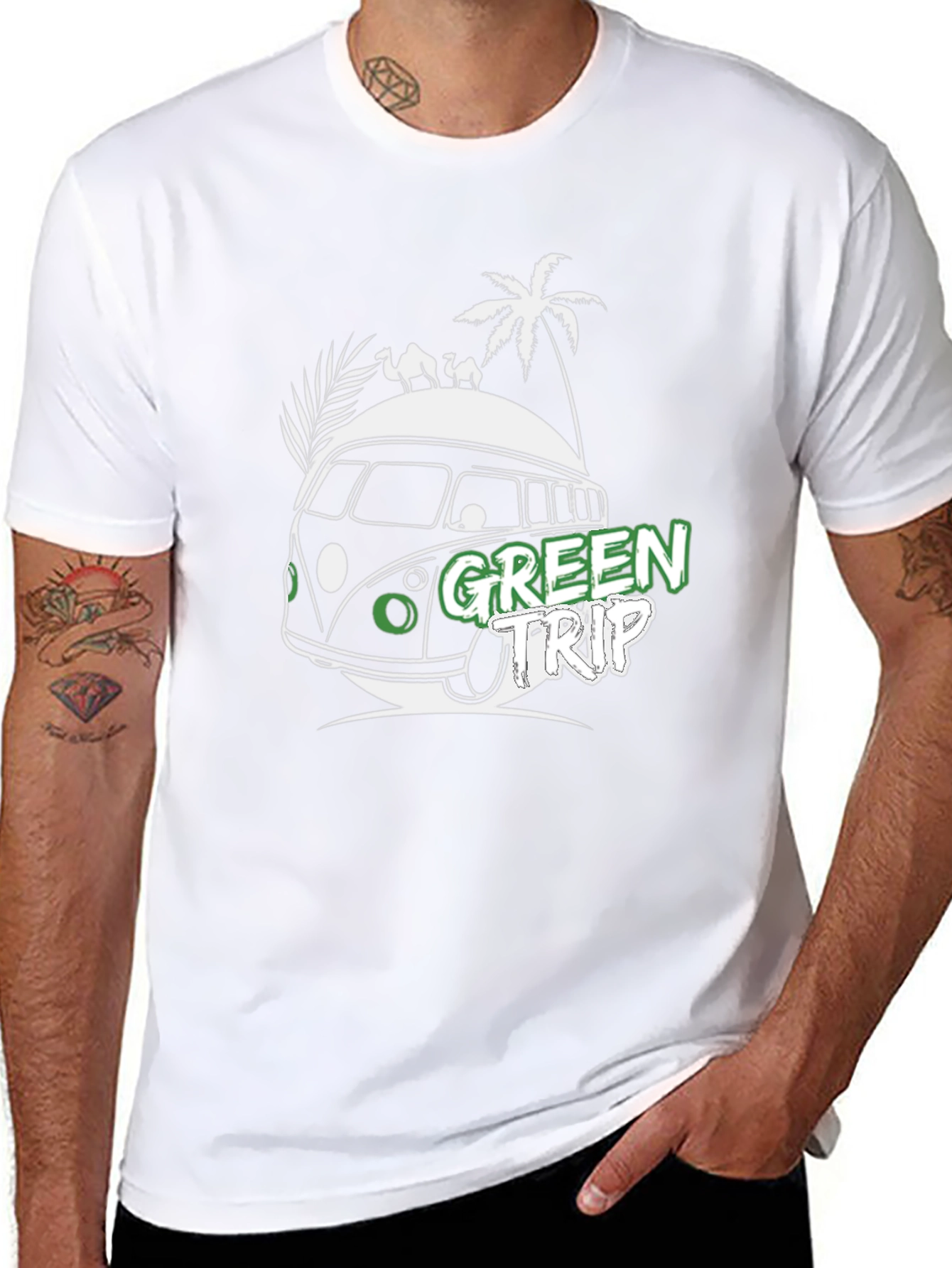 Green Trip VW Bus Graphic Tee