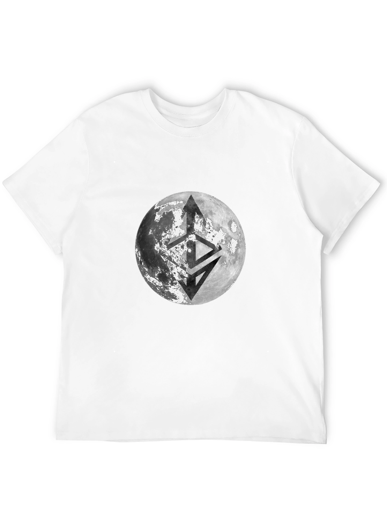 Lunar Emblem Black T-Shirt - Modern Graphic Tee