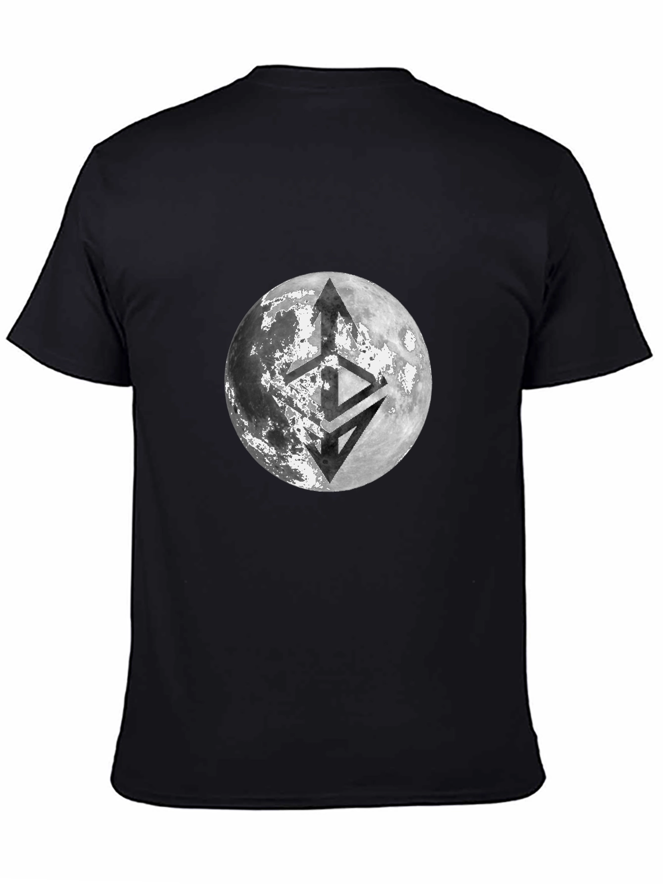 Lunar Emblem Black T-Shirt - Modern Graphic Tee