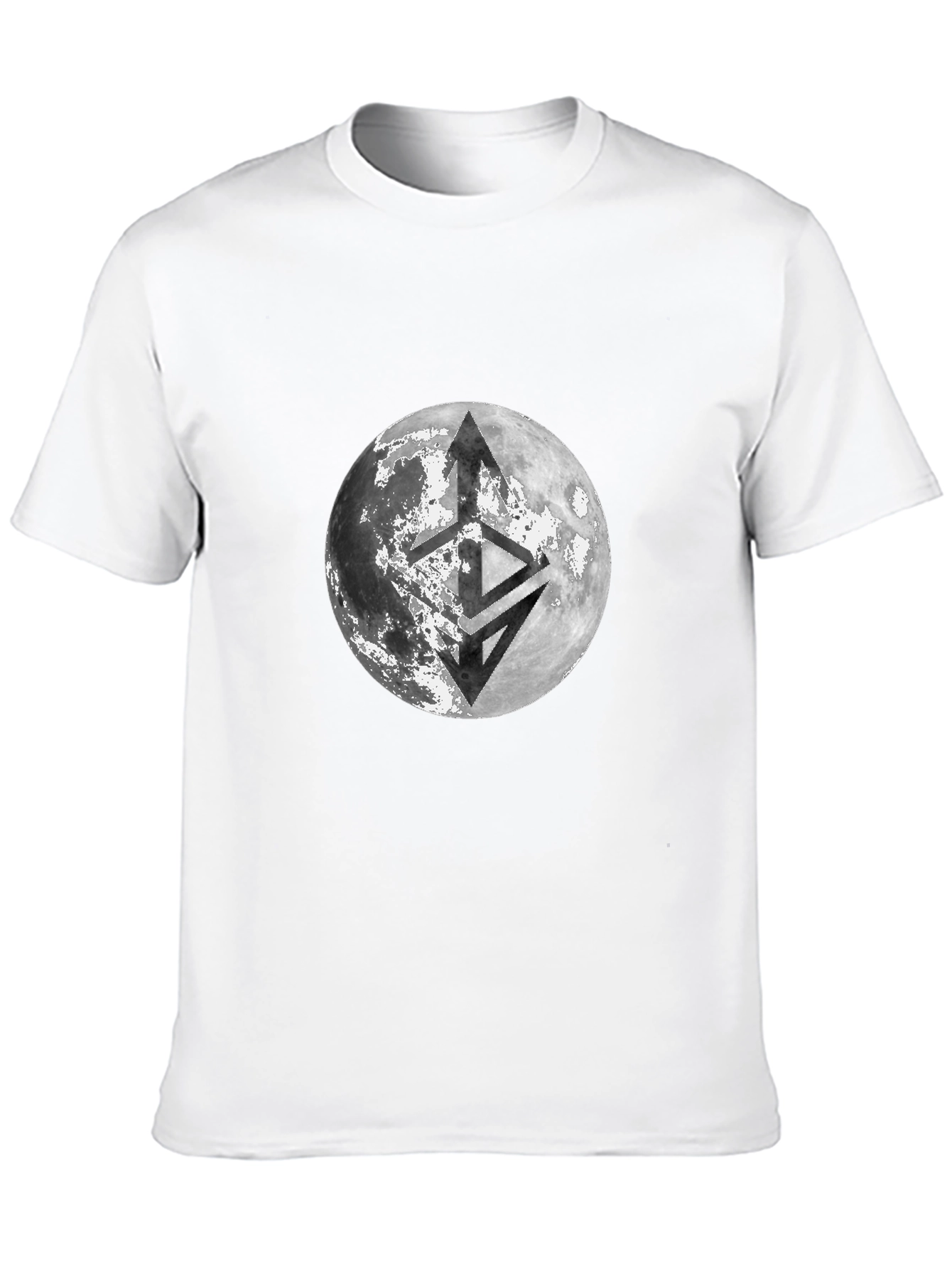 Lunar Emblem Black T-Shirt - Modern Graphic Tee