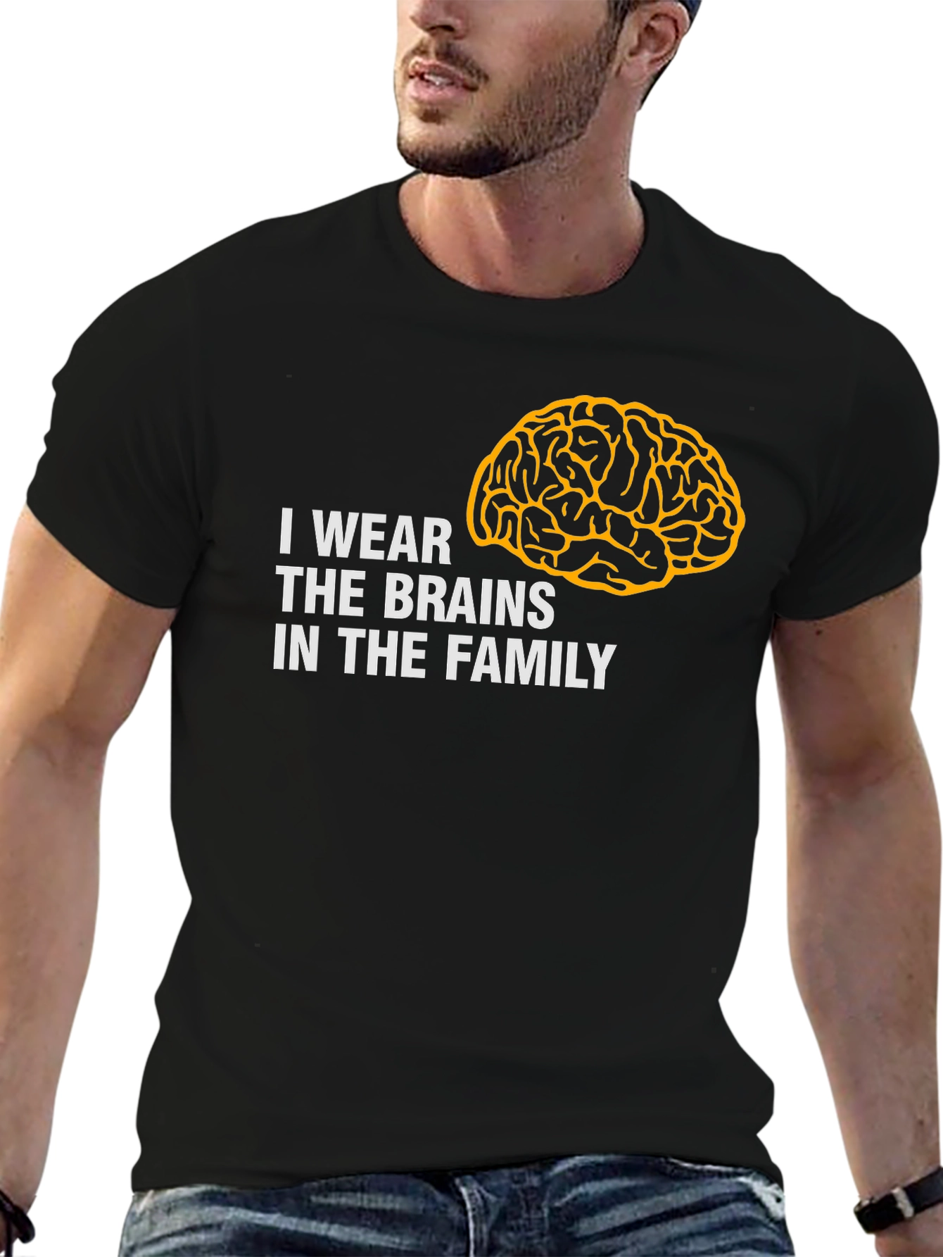 I Wear The Brains T-Shirt - Funny Family Tee
