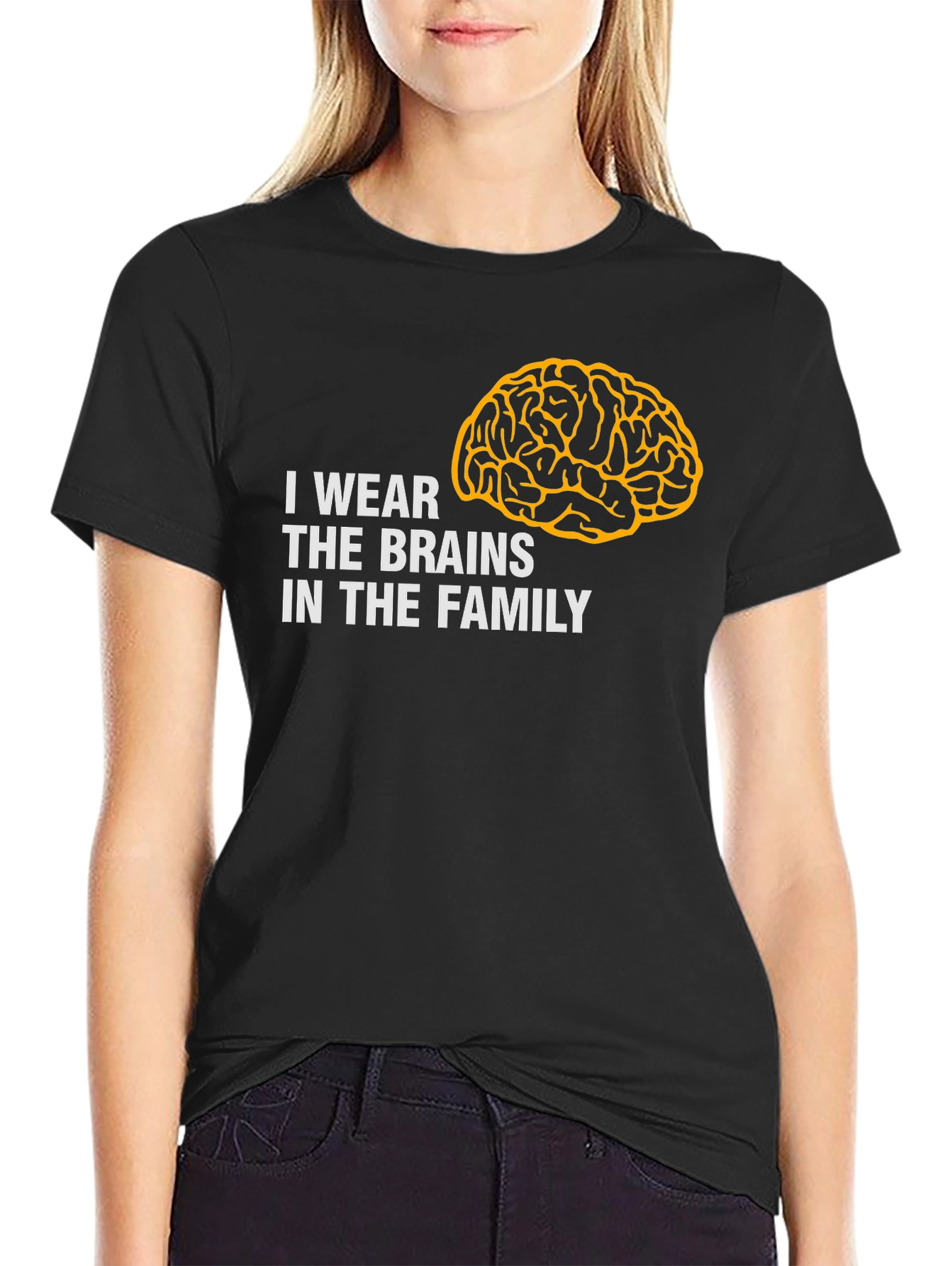 I Wear The Brains T-Shirt - Funny Family Tee