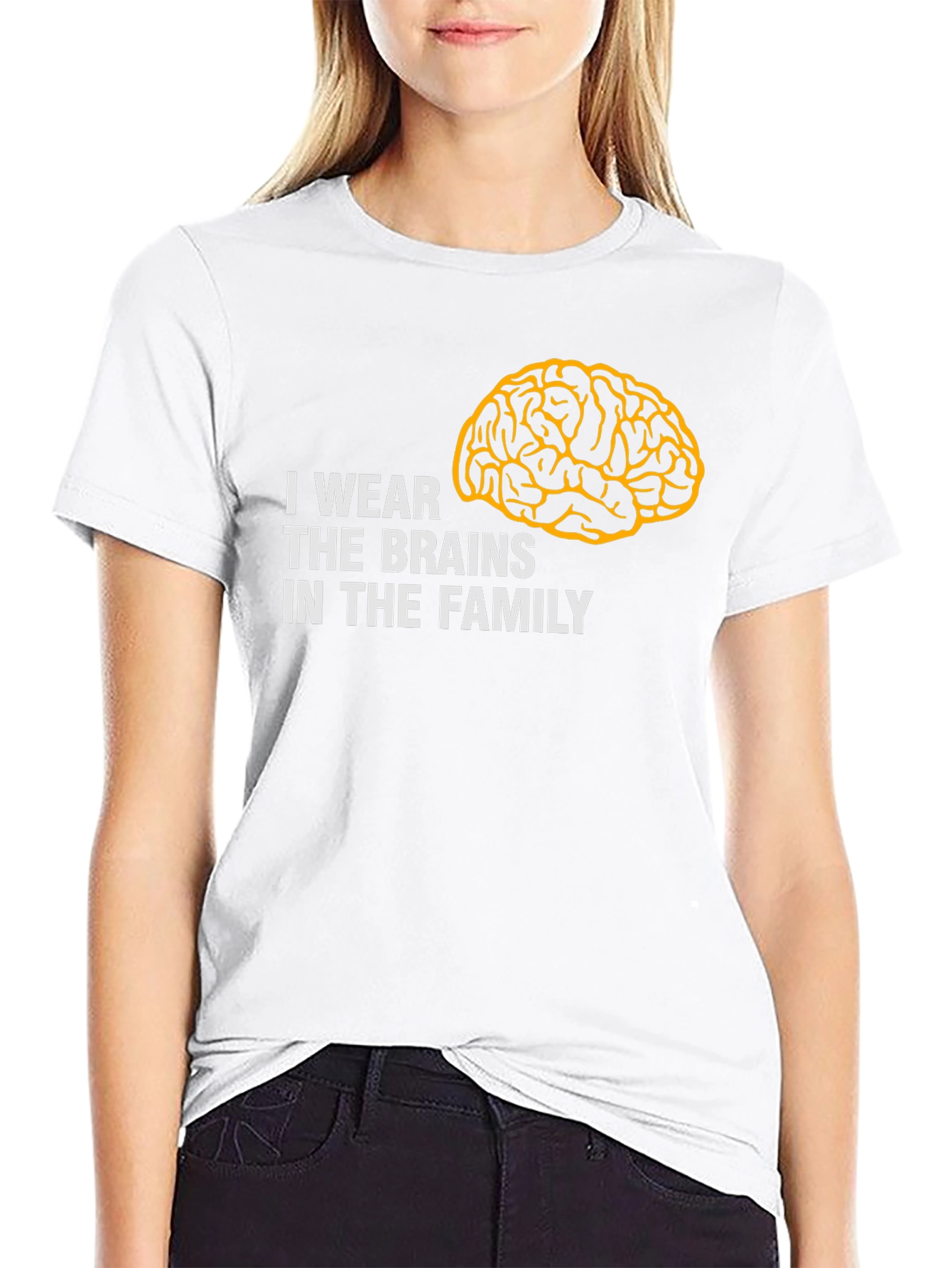 I Wear The Brains T-Shirt - Funny Family Tee