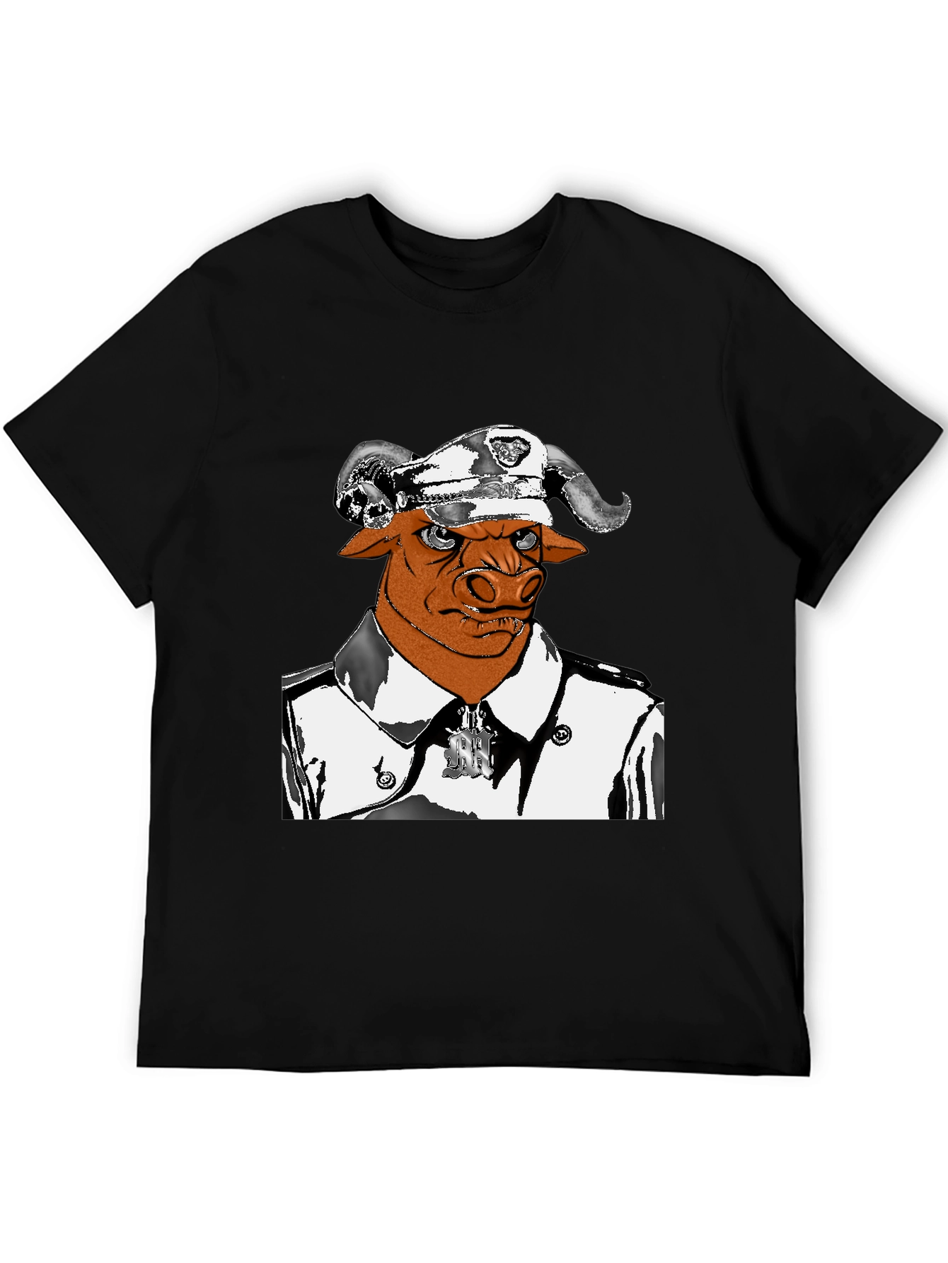 Bull Officer Graphic Tee - Unique Design!