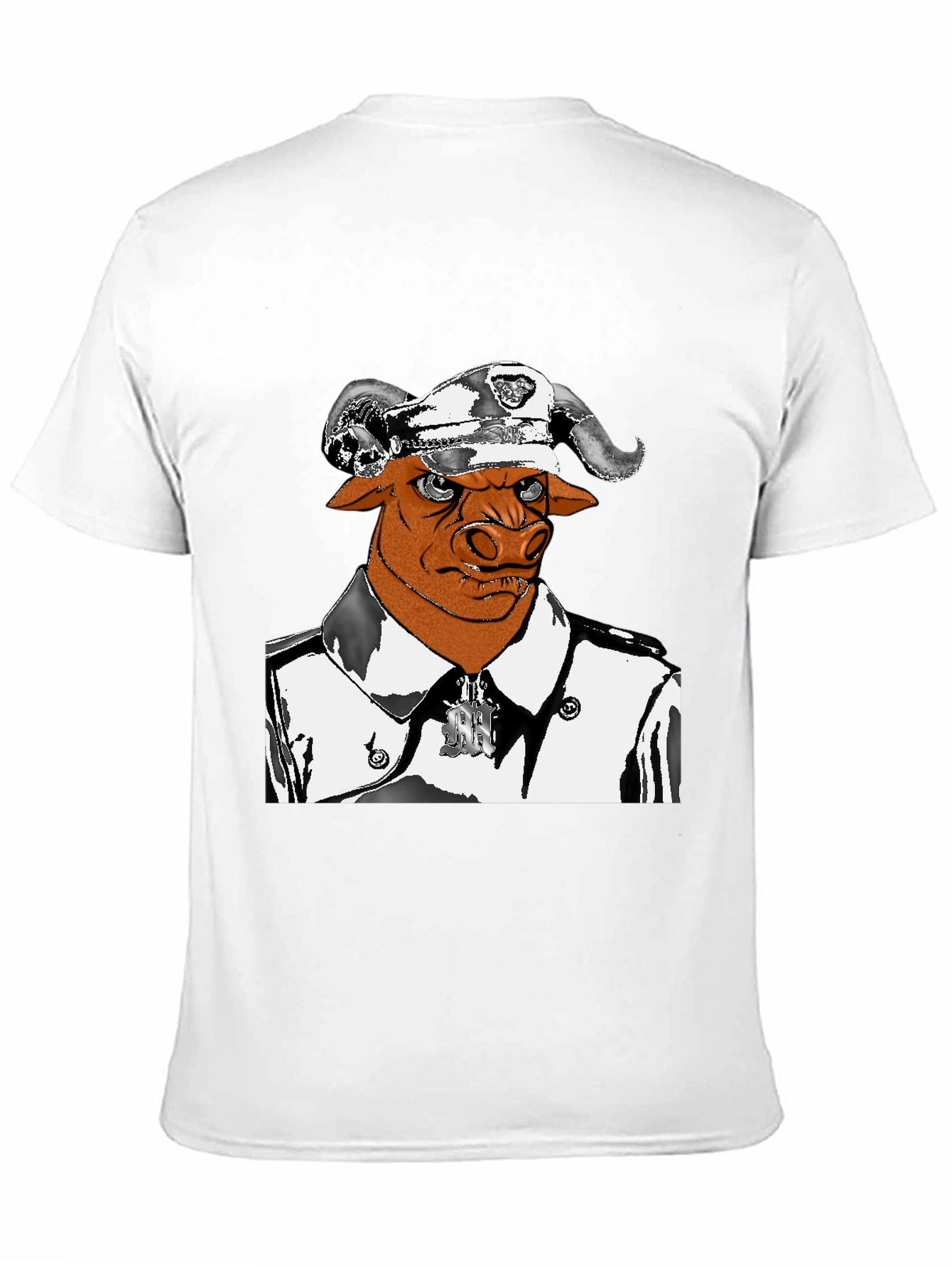 Bull Officer Graphic Tee - Unique Design!