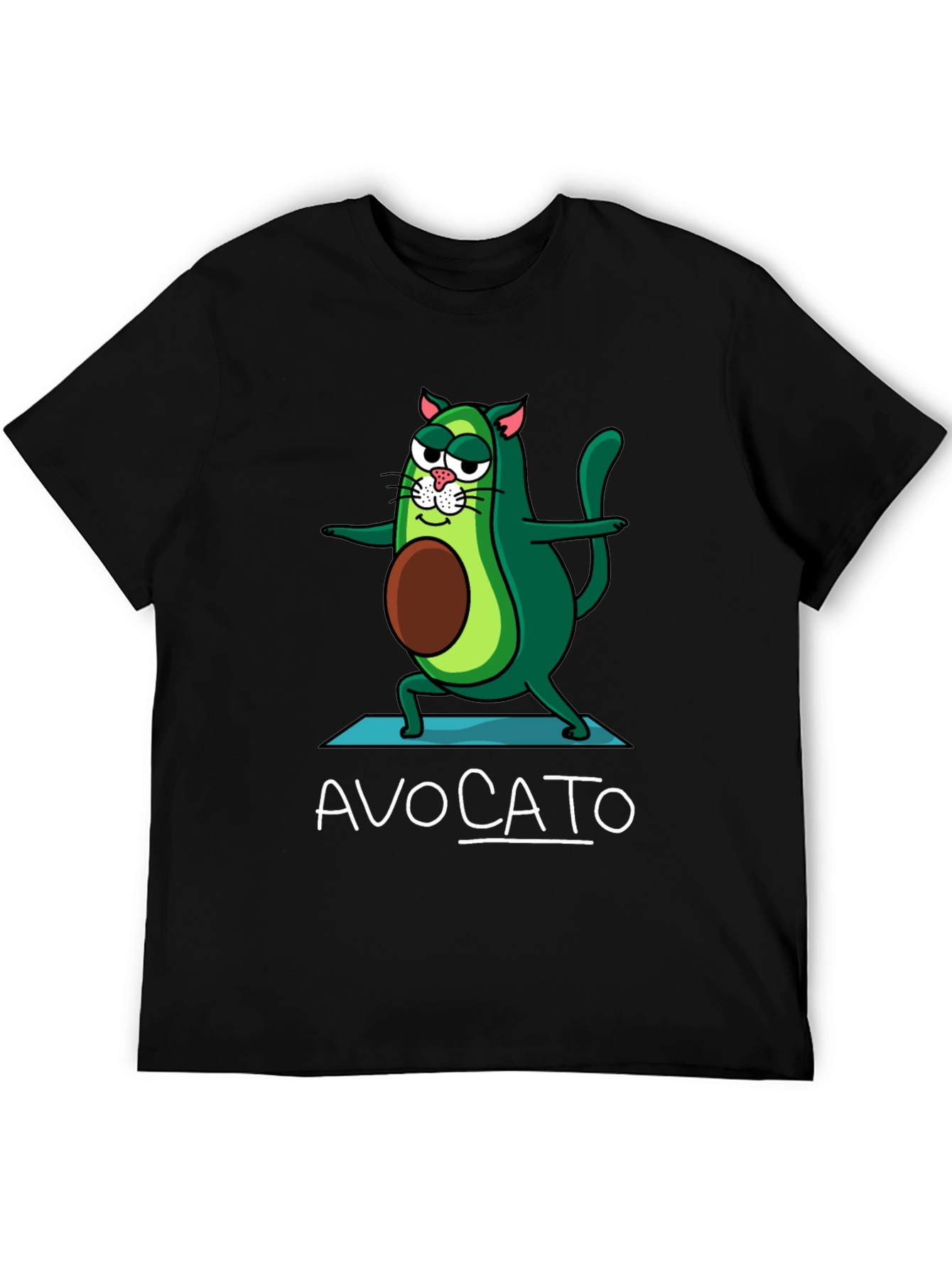 Avocato T-Shirt: Avocado Cat Yoga Tee