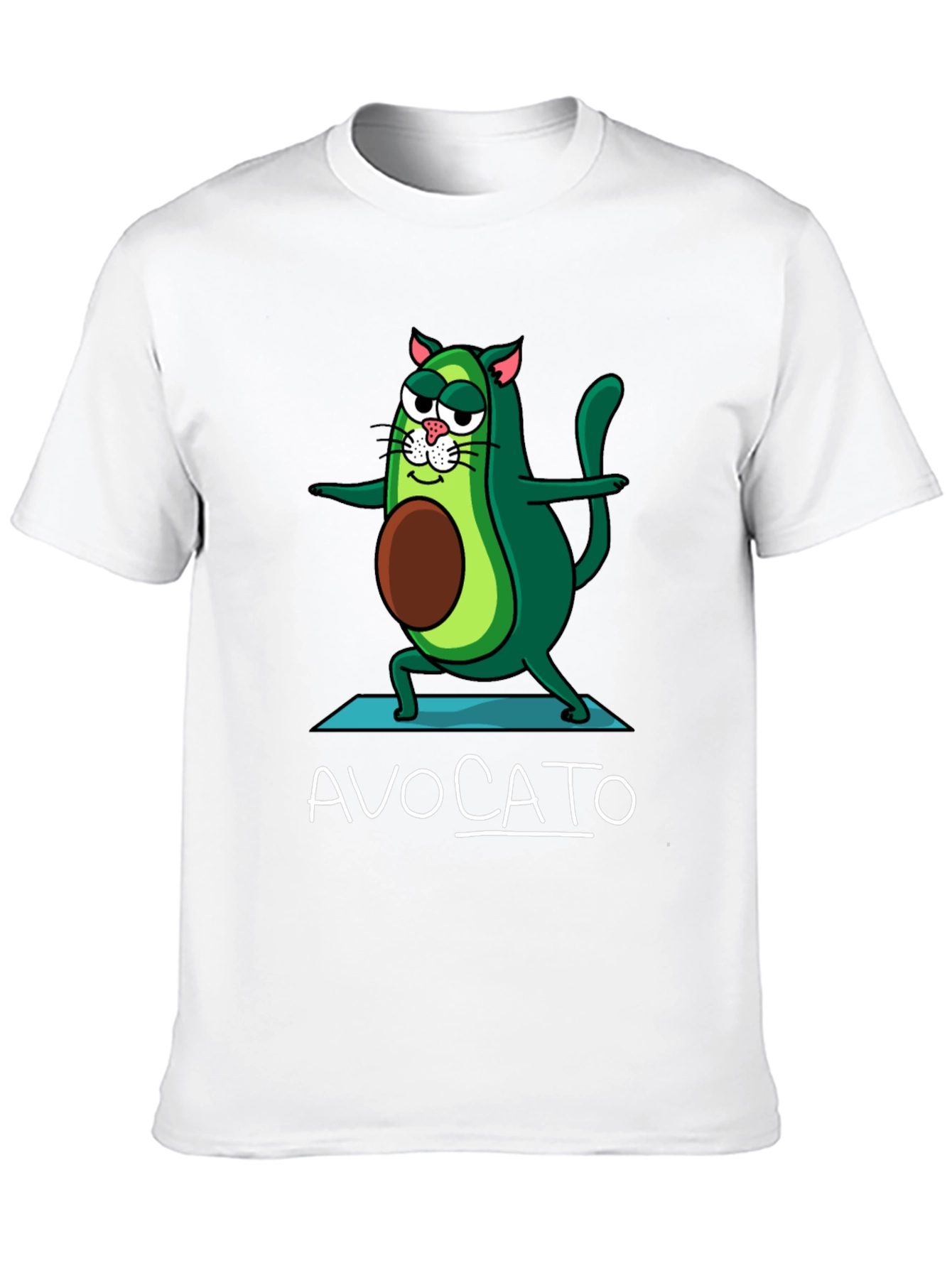 Avocato T-Shirt: Avocado Cat Yoga Tee
