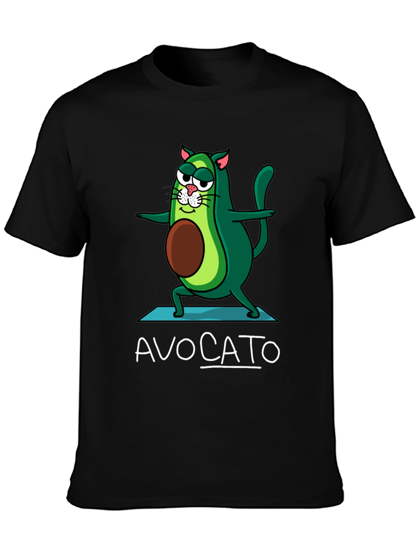 Avocato T-Shirt: Avocado Cat Yoga Tee