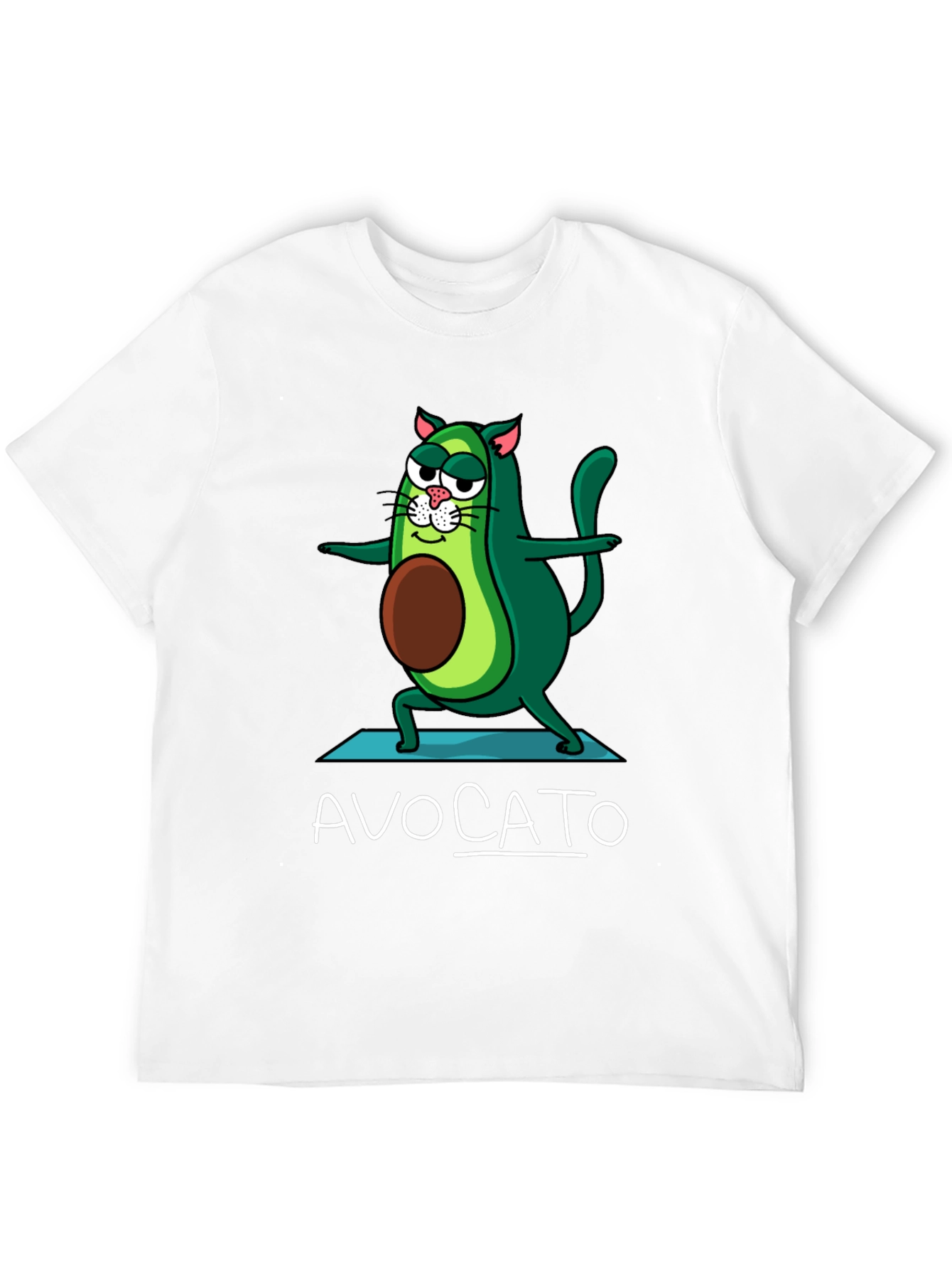 Avocato T-Shirt: Avocado Cat Yoga Tee