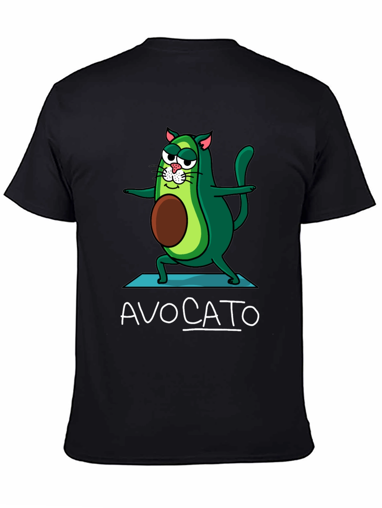 Avocato T-Shirt: Avocado Cat Yoga Tee