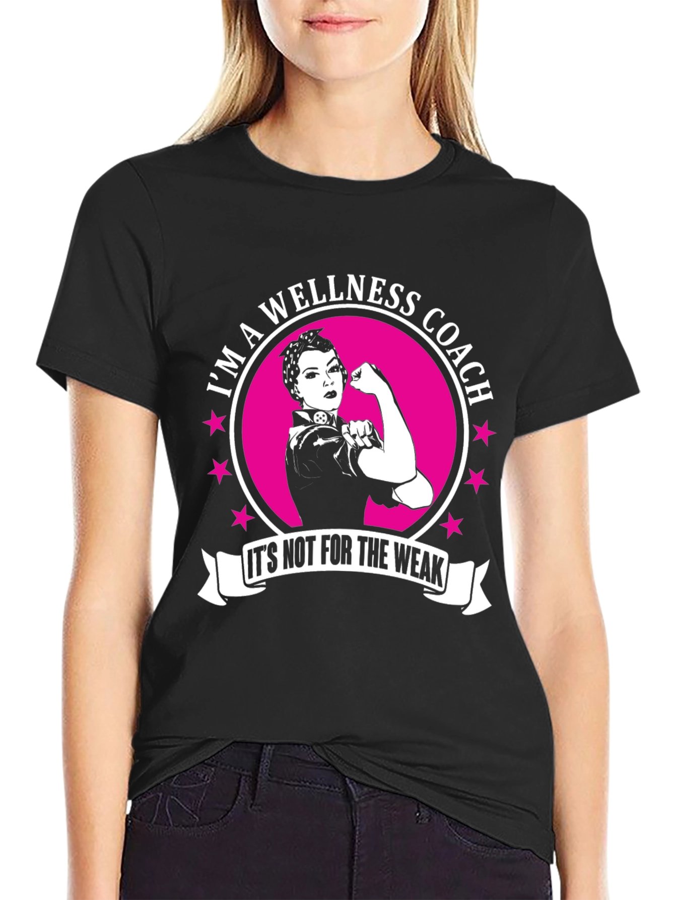 Wellness Coach T-Shirt - Rosie the Riveter Style