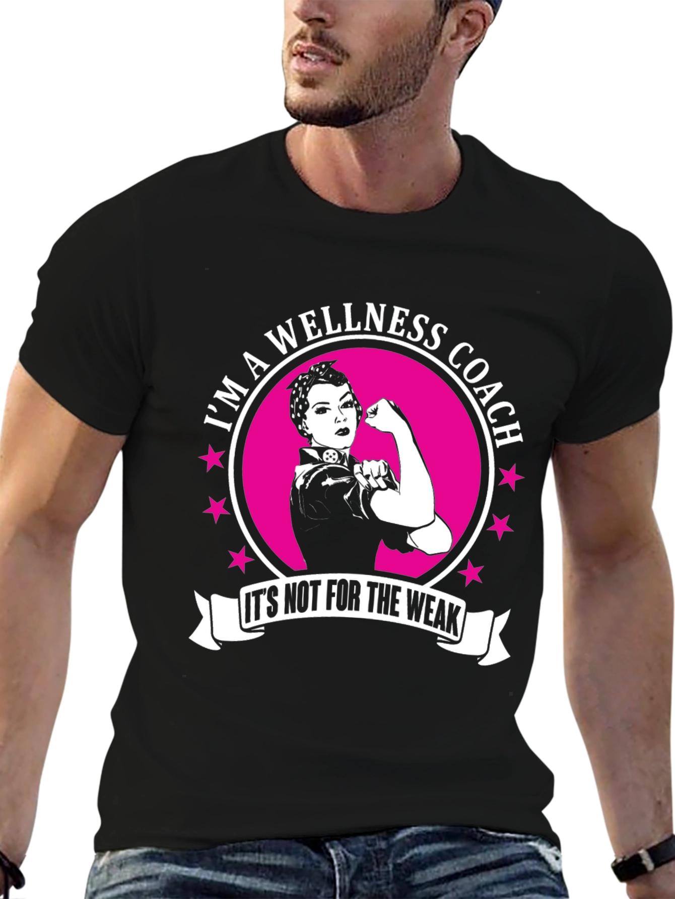 Wellness Coach T-Shirt - Rosie the Riveter Style