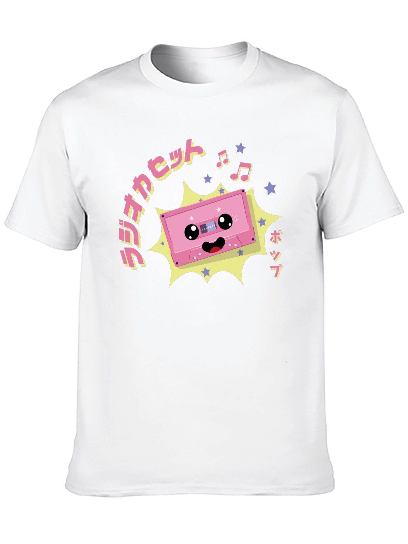 Kawaii Cassette Tape Graphic T-Shirt