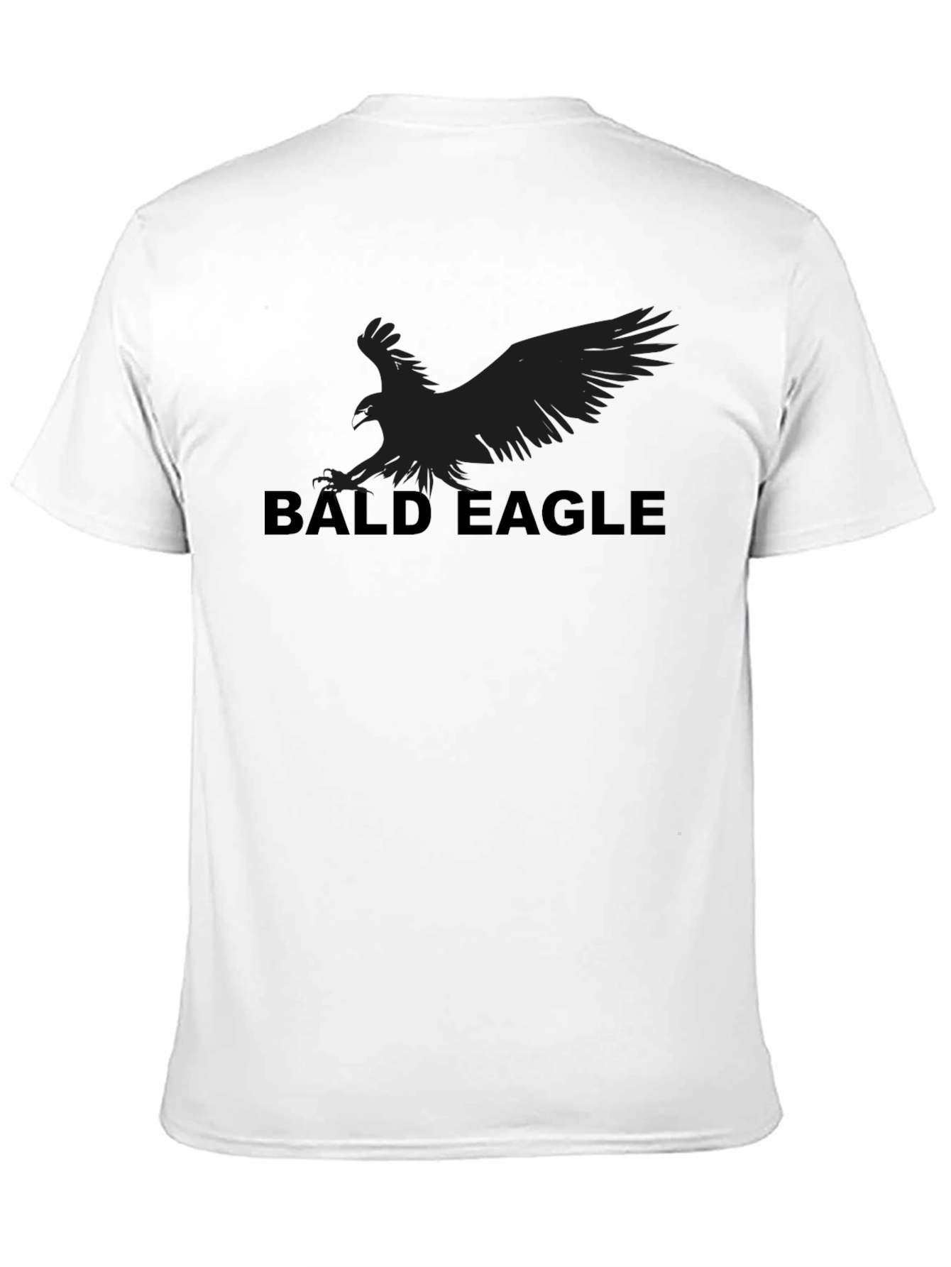 Bald Eagle Graphic T-Shirt - Black Cotton Tee