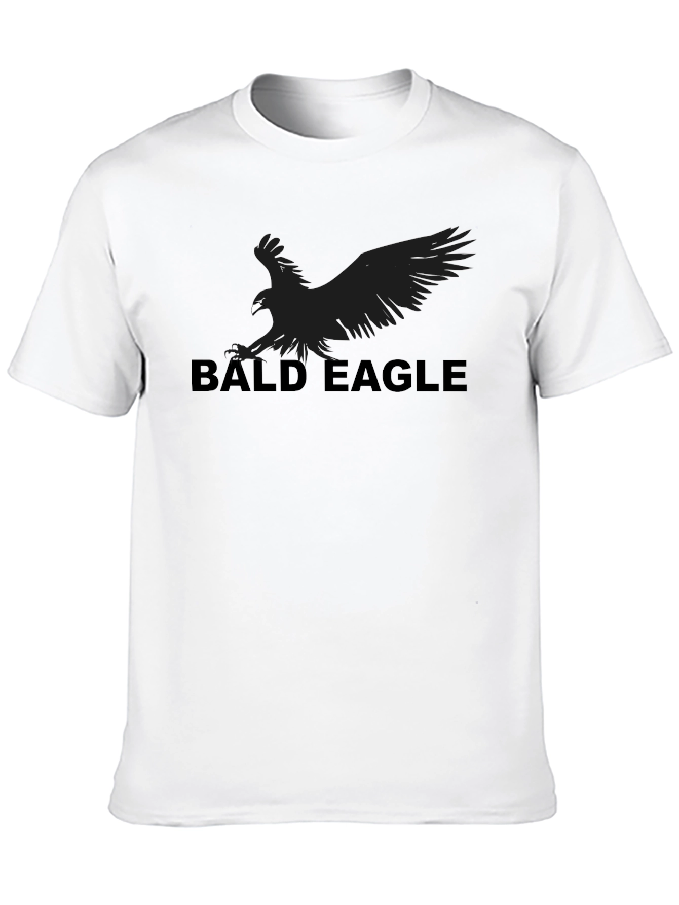 Bald Eagle Graphic T-Shirt - Black Cotton Tee