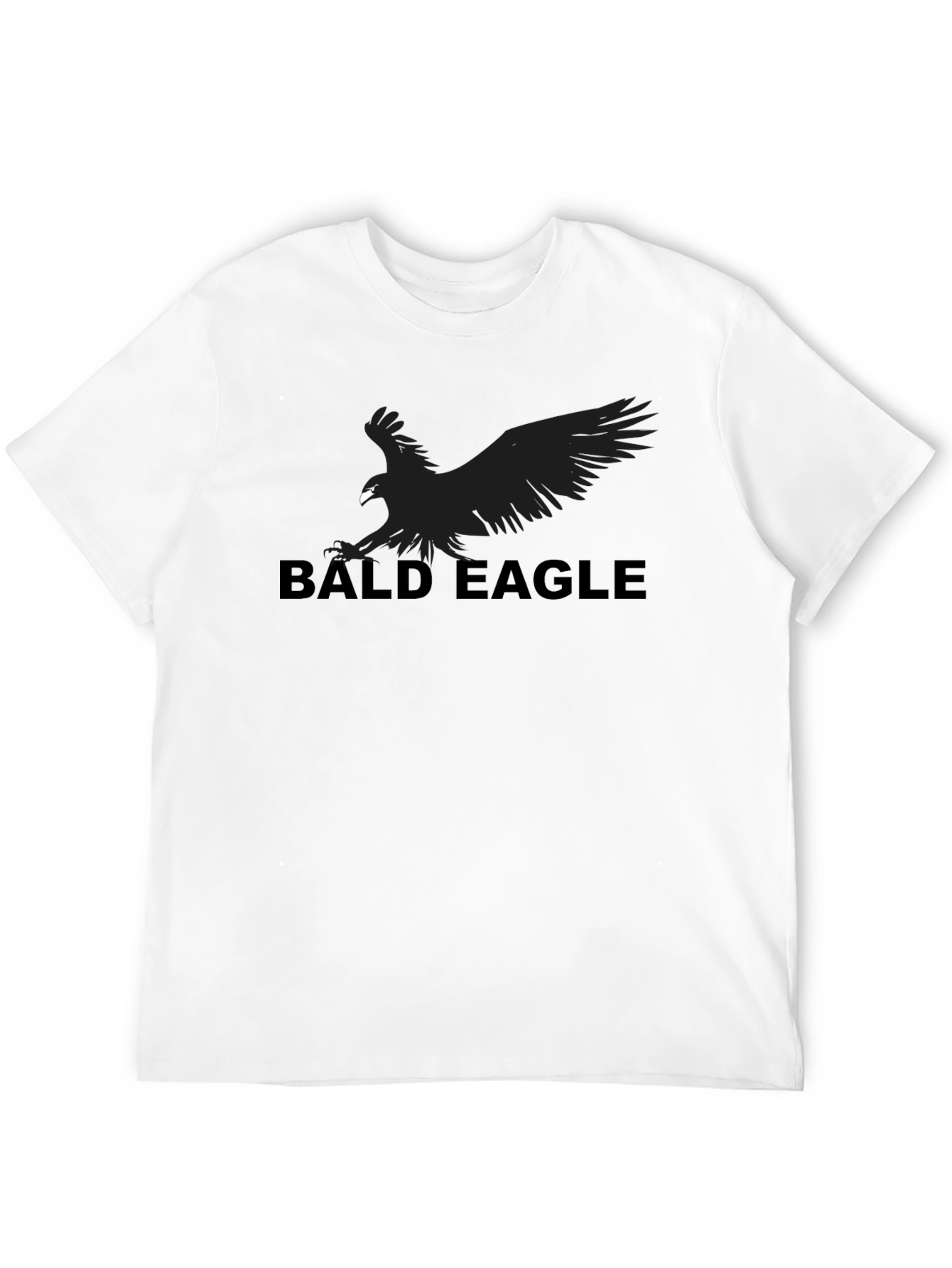 Bald Eagle Graphic T-Shirt - Black Cotton Tee