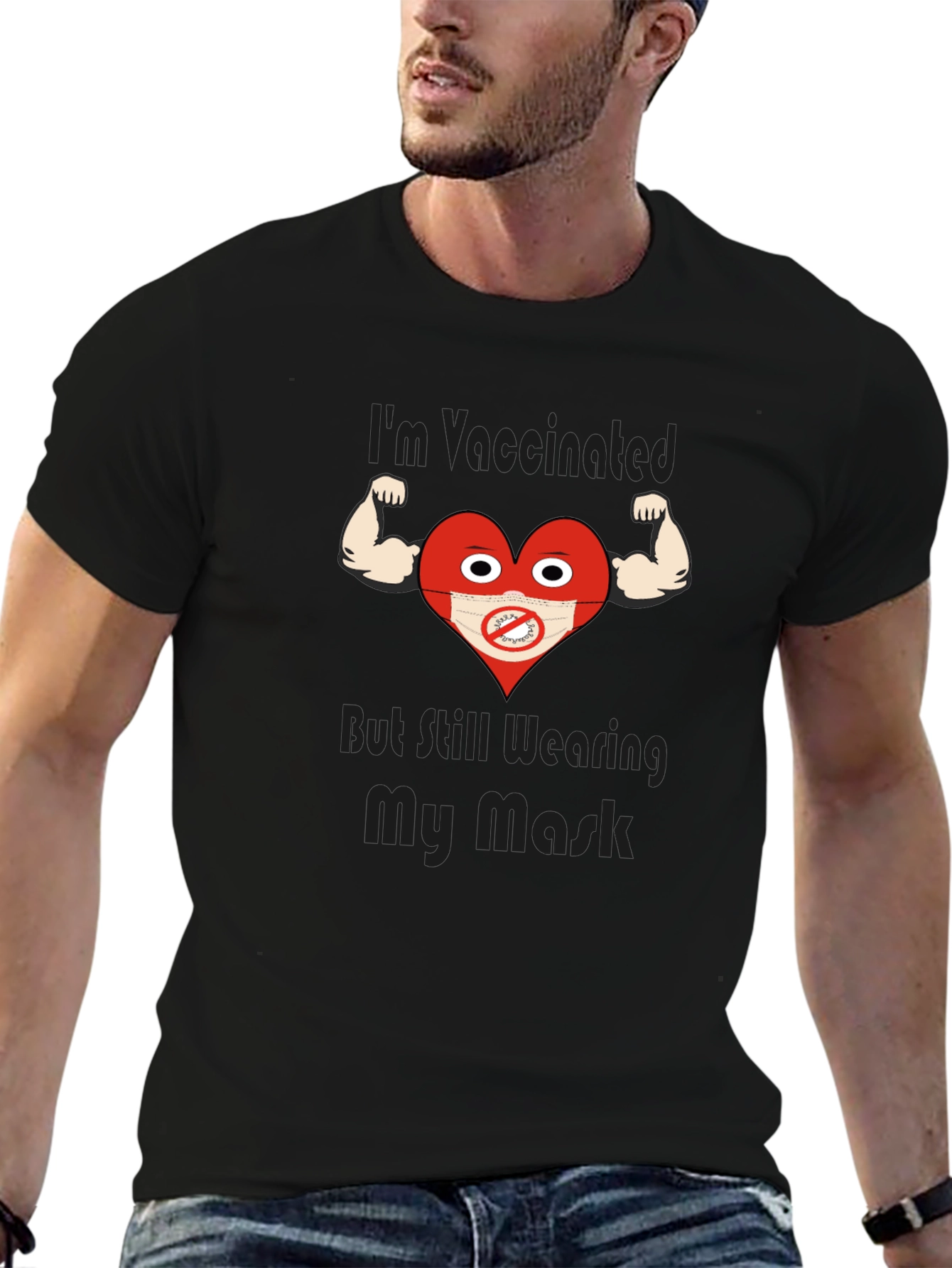 Vaccinated Heart Wearing Mask T-Shirt