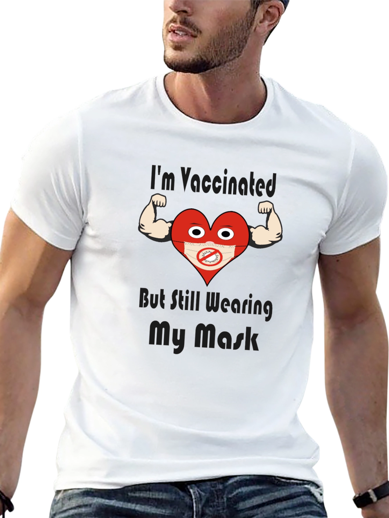 Vaccinated Heart Wearing Mask T-Shirt