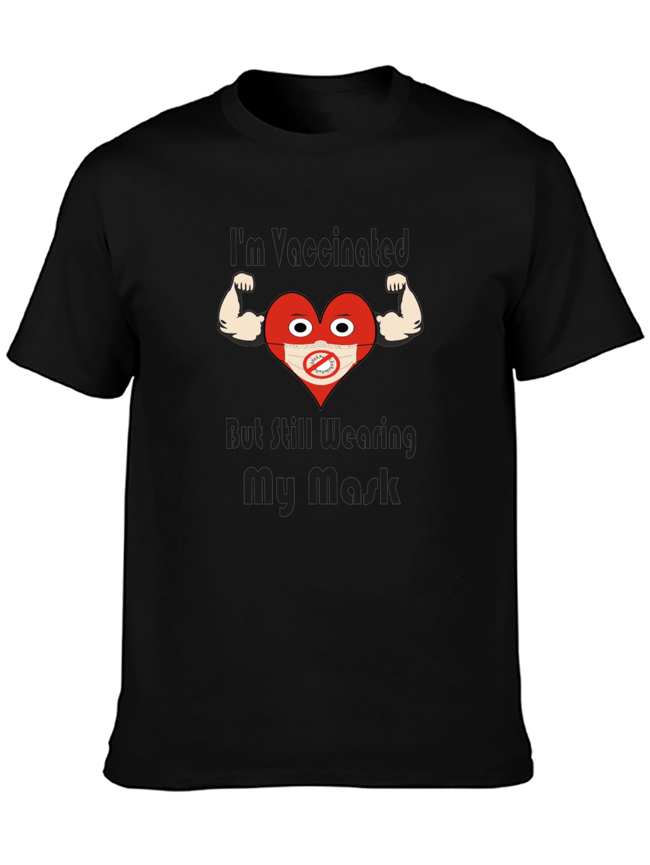 Vaccinated Heart Wearing Mask T-Shirt