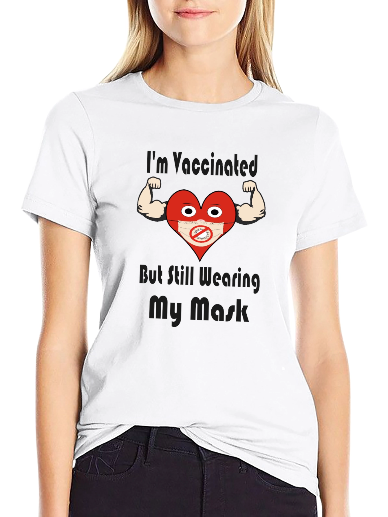 Vaccinated Heart Wearing Mask T-Shirt