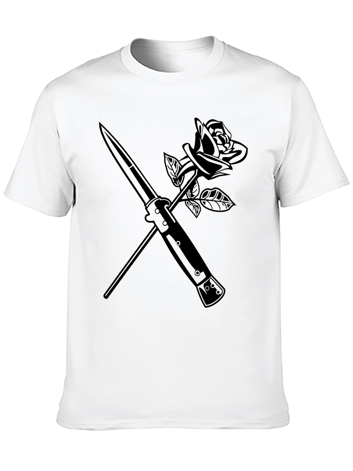 Rose & Dagger Graphic Tee - Edgy Streetwear