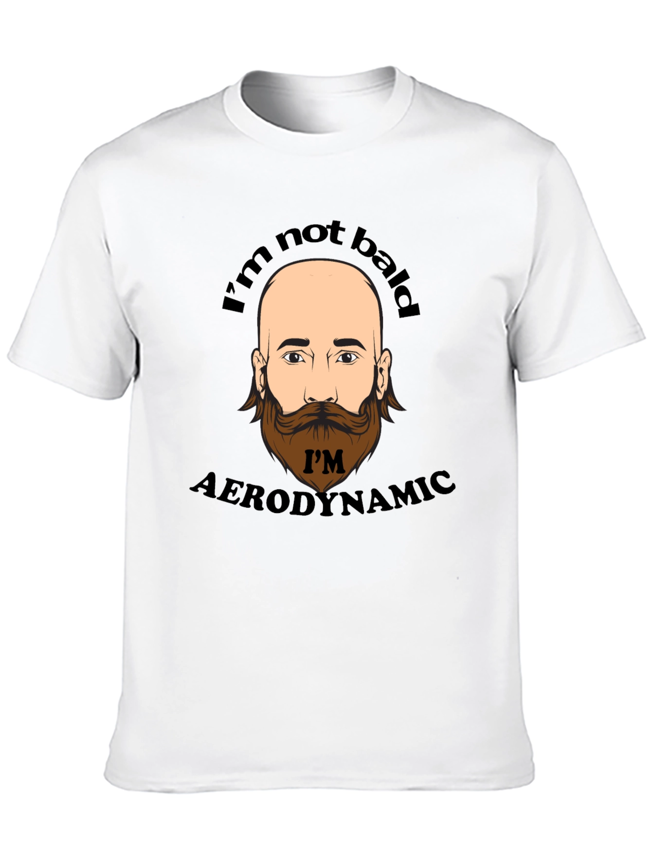 Funny Bald Man Aerodynamic Graphic T-Shirt