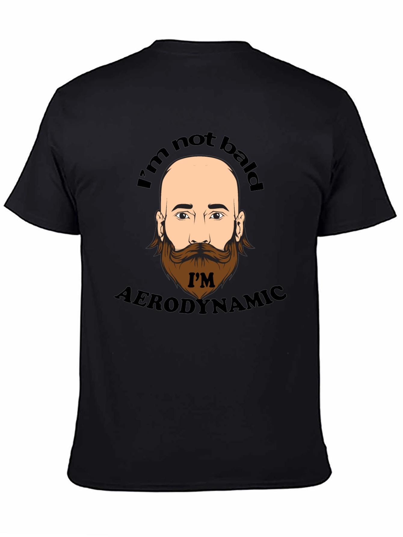 Funny Bald Man Aerodynamic Graphic T-Shirt