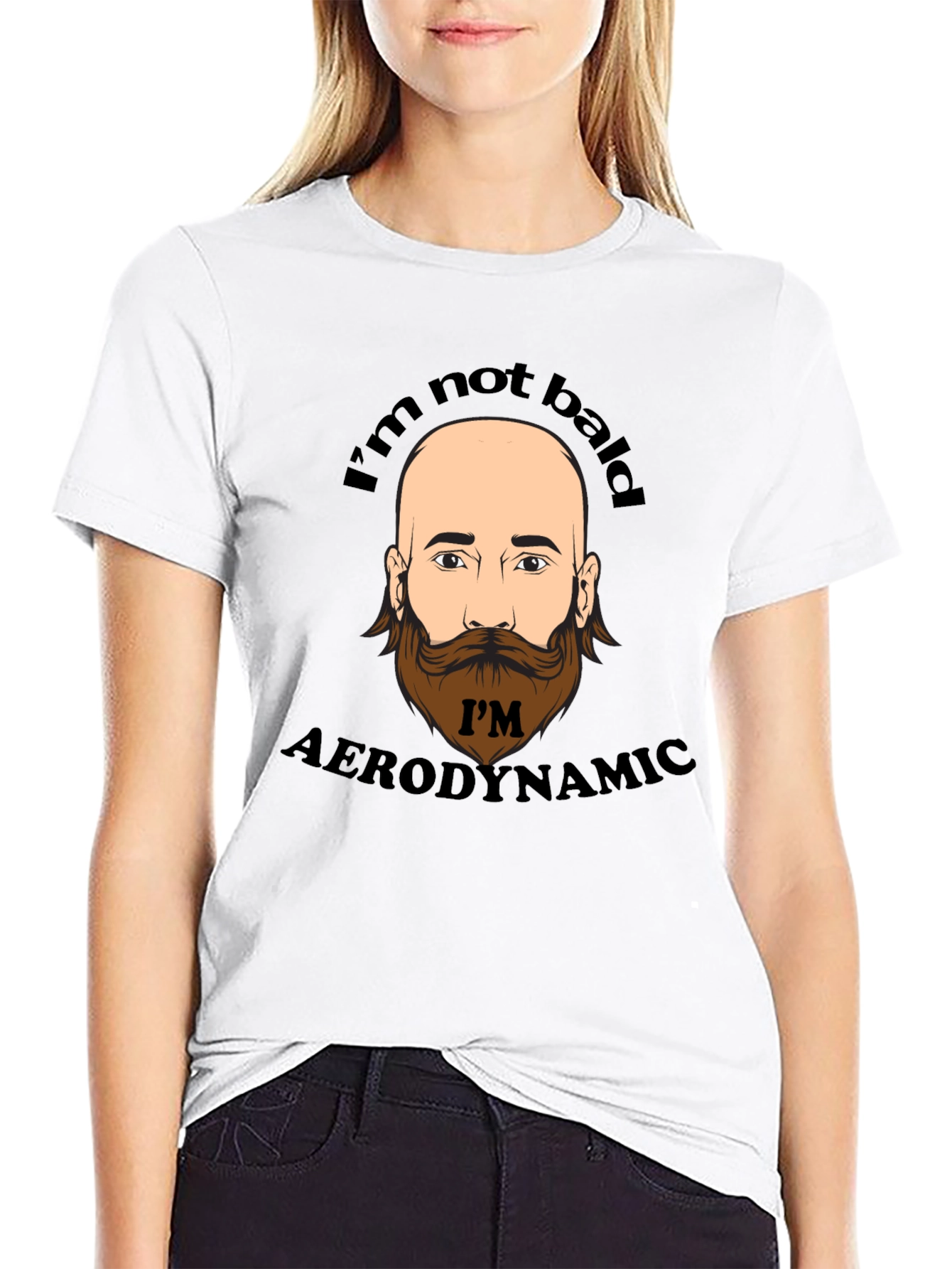 Funny Bald Man Aerodynamic Graphic T-Shirt
