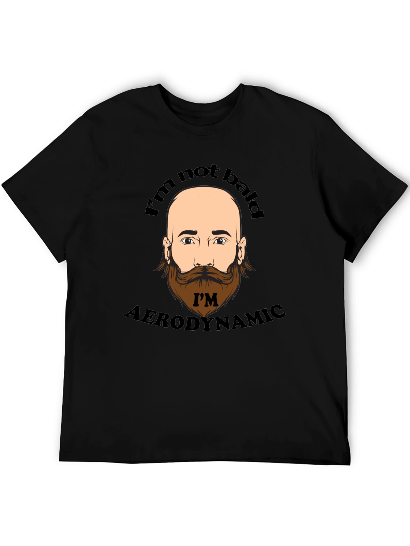 Funny Bald Man Aerodynamic Graphic T-Shirt