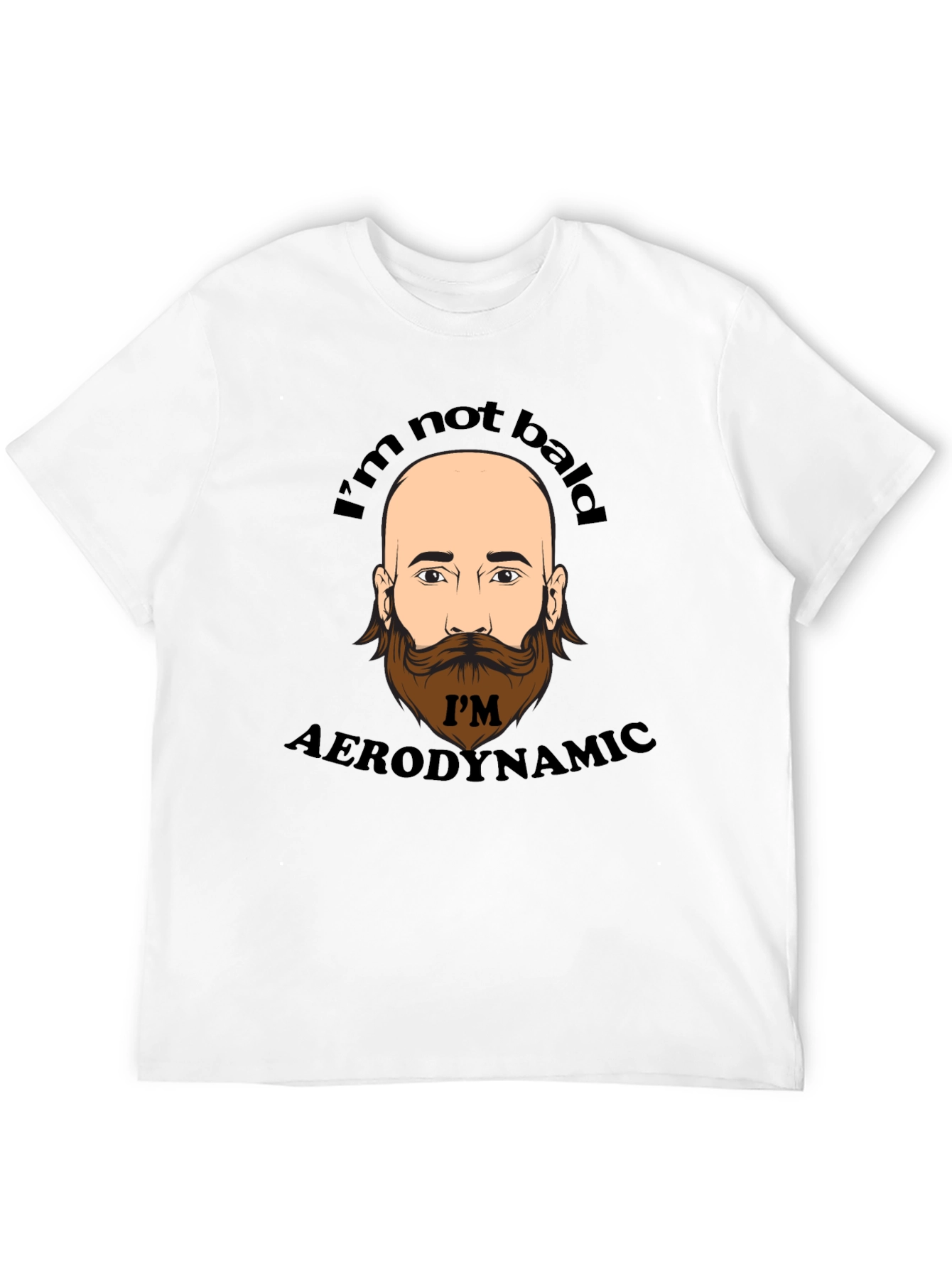 Funny Bald Man Aerodynamic Graphic T-Shirt