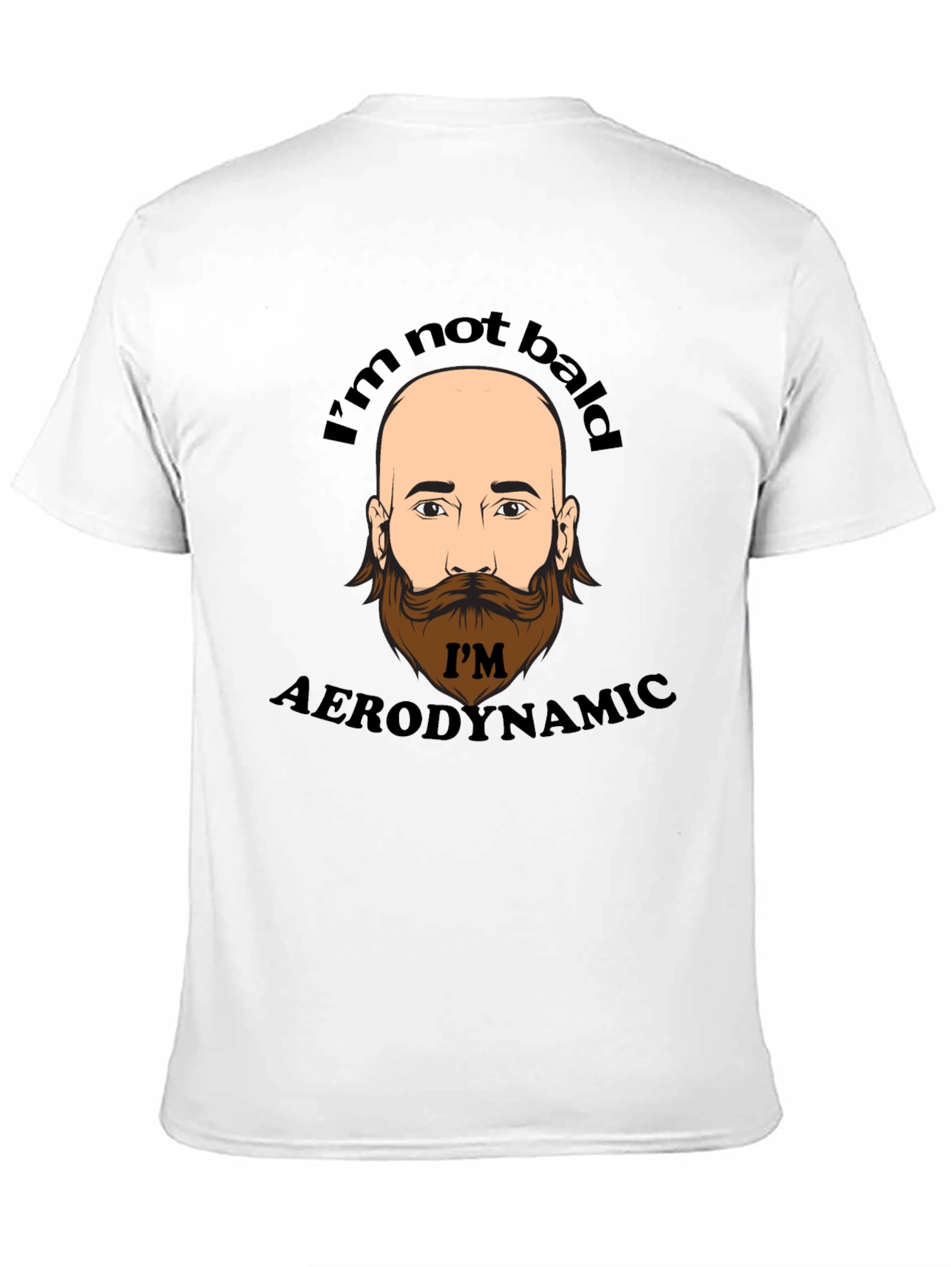 Funny Bald Man Aerodynamic Graphic T-Shirt