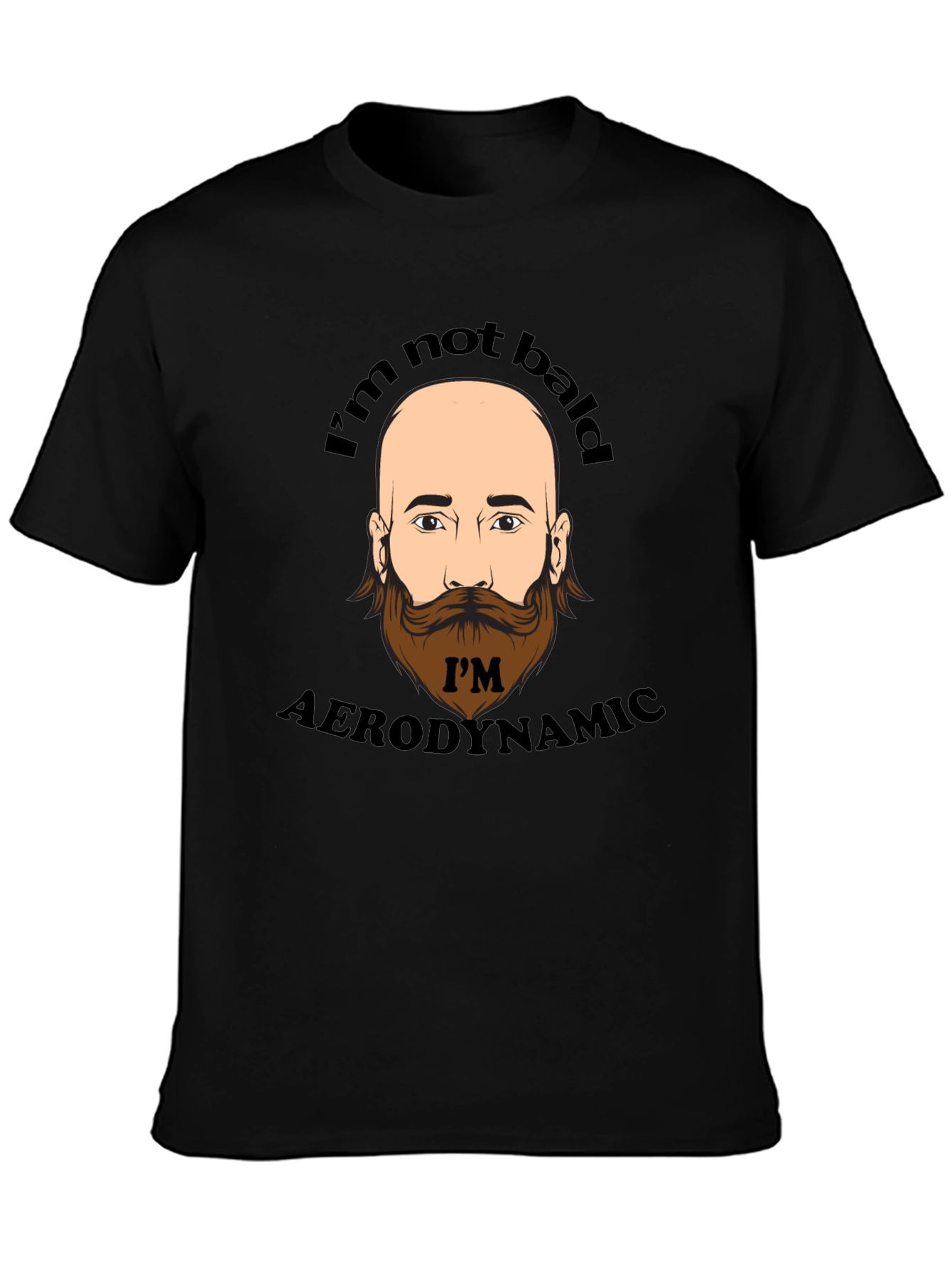 Funny Bald Man Aerodynamic Graphic T-Shirt