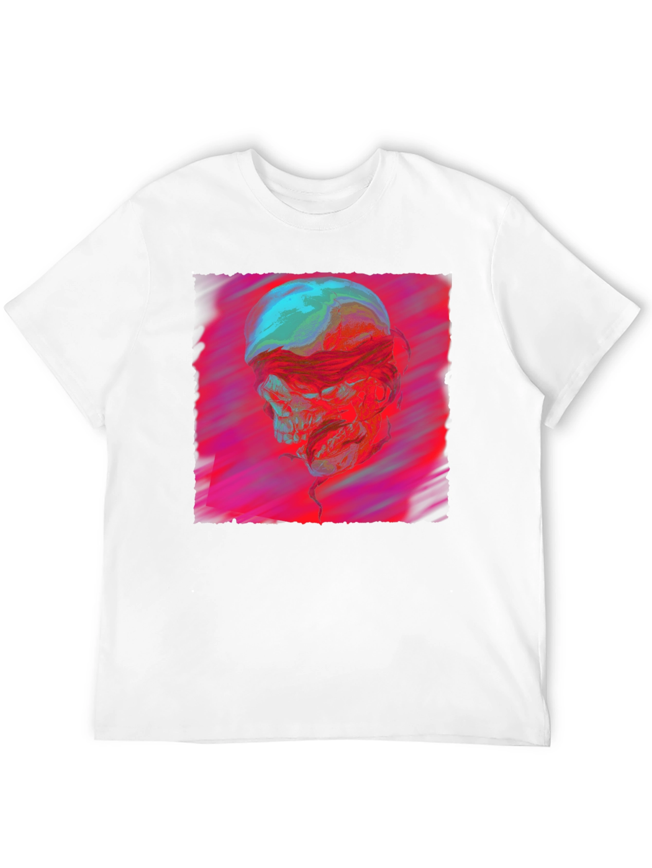 Skull Graphic Print Crew Neck T-Shirt