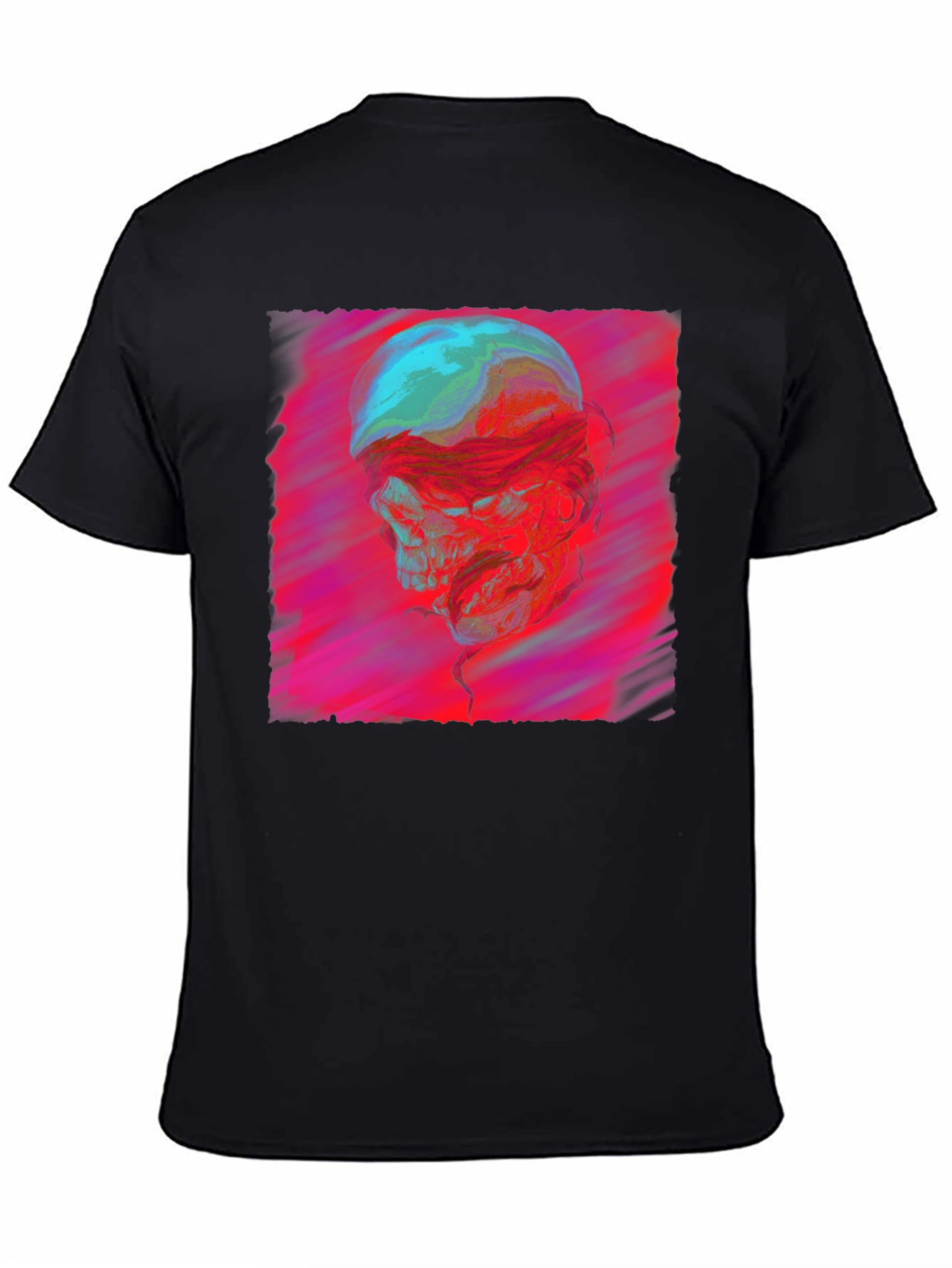 Skull Graphic Print Crew Neck T-Shirt