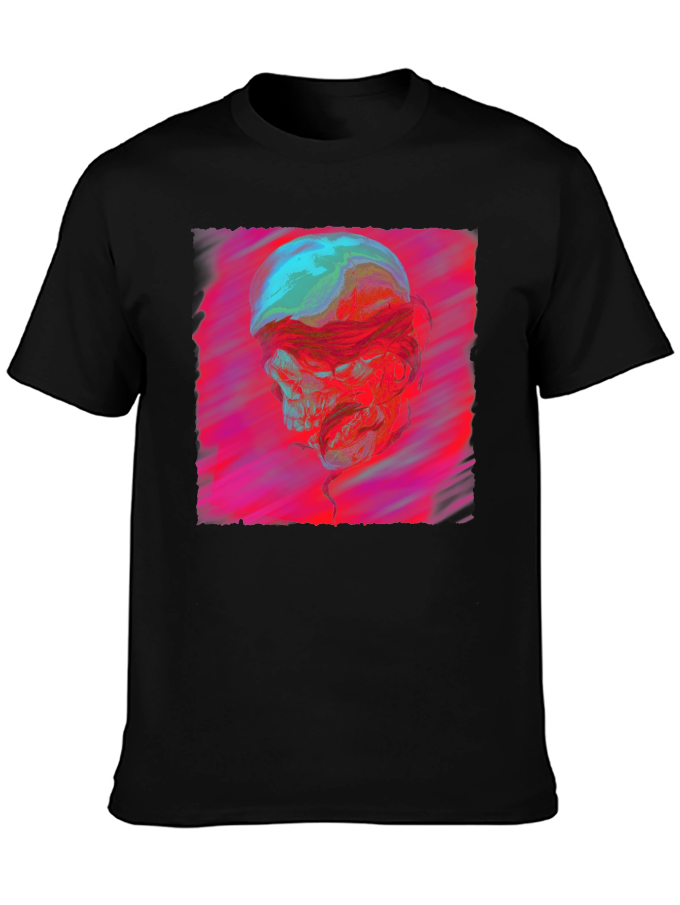 Skull Graphic Print Crew Neck T-Shirt